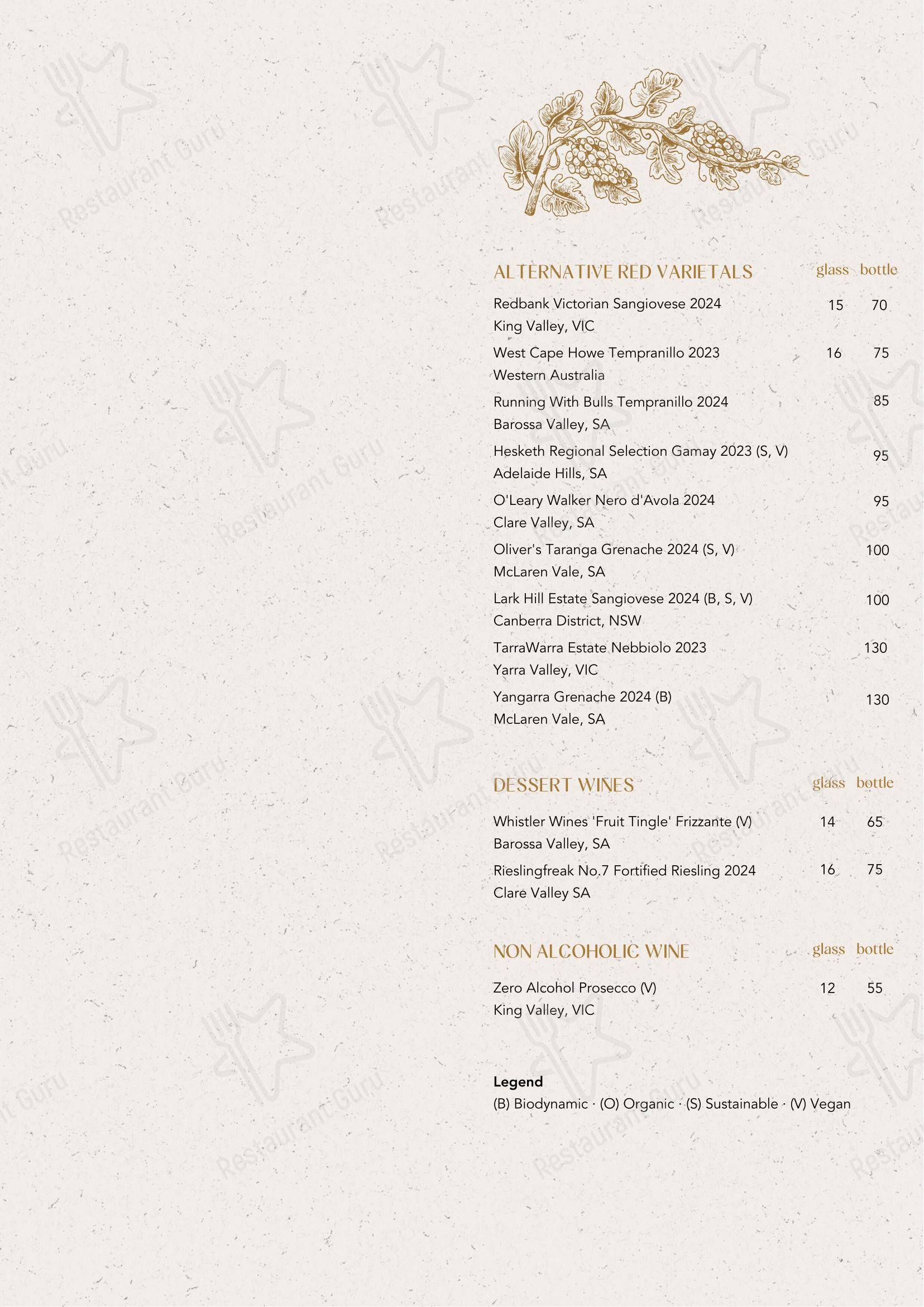 Boronia Catering Menu Pack паба и бара Amora Hotel Jamison Sydney в Сиднее
