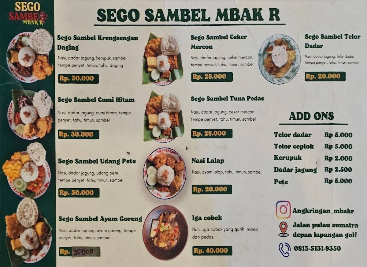 Angkringan MBAK R меню