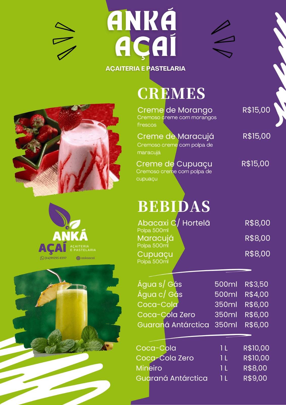 Anká Açaí меню