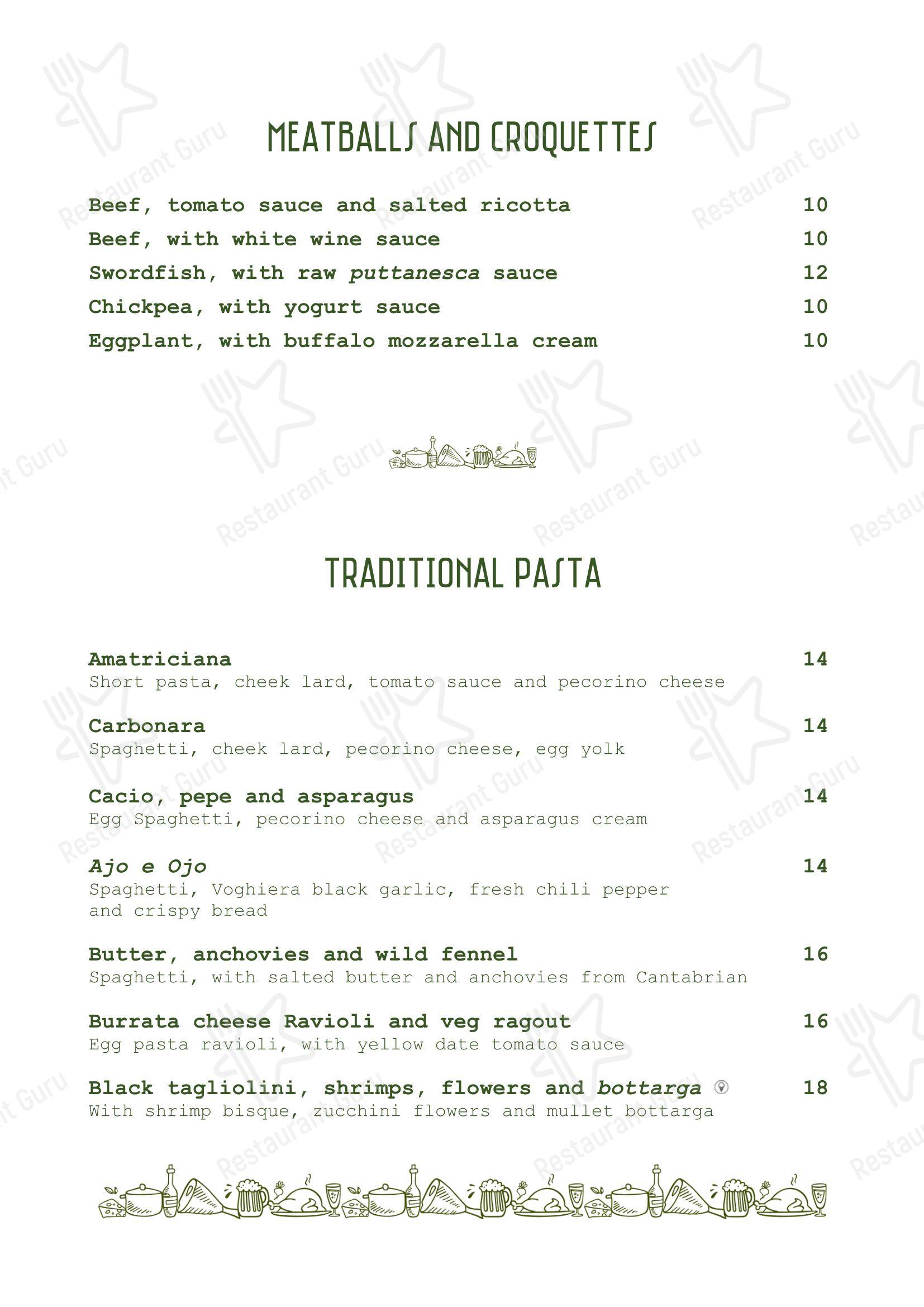Lunch Menu ресторана Apoteca