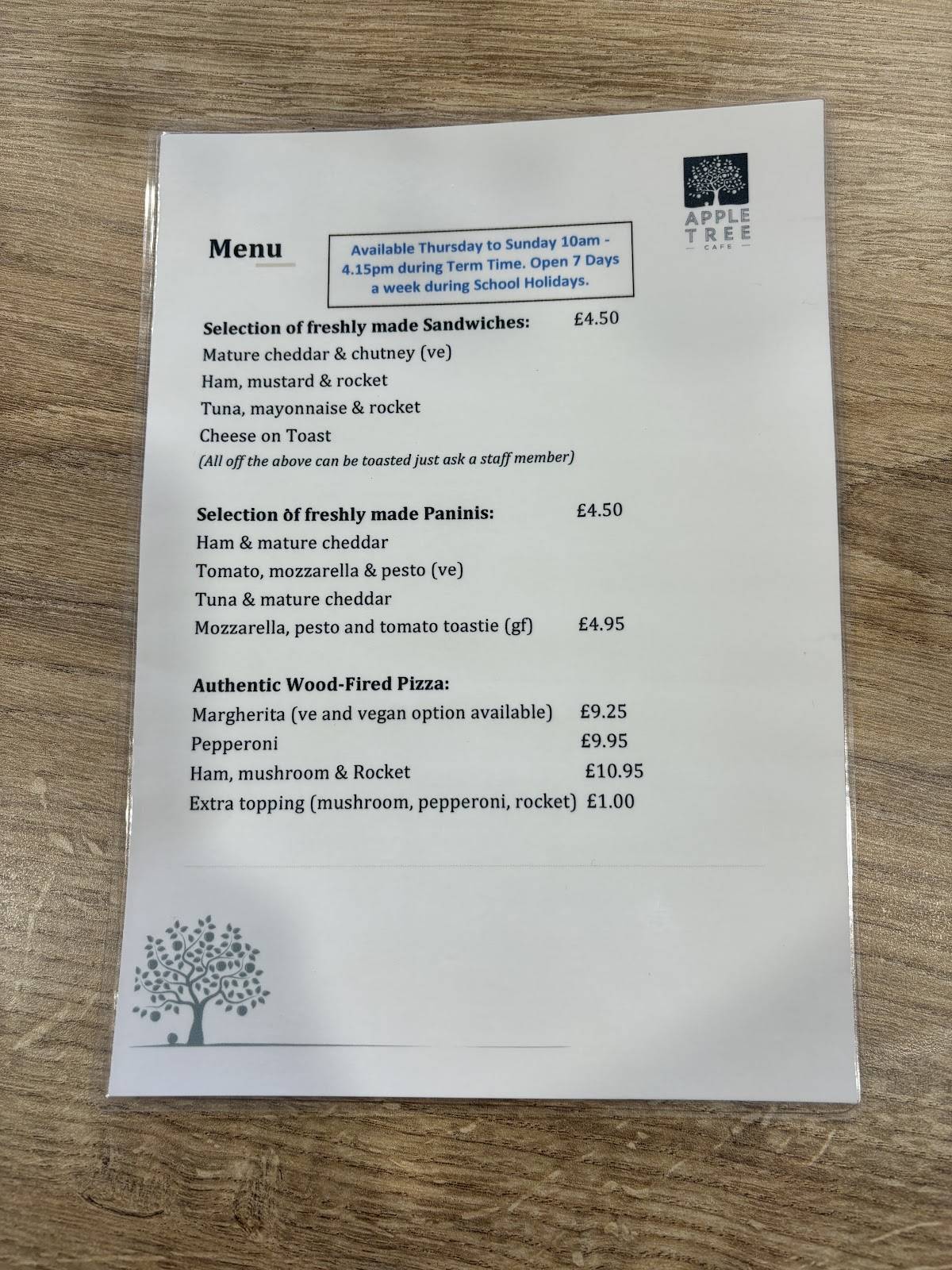 Apple Tree Cafe меню