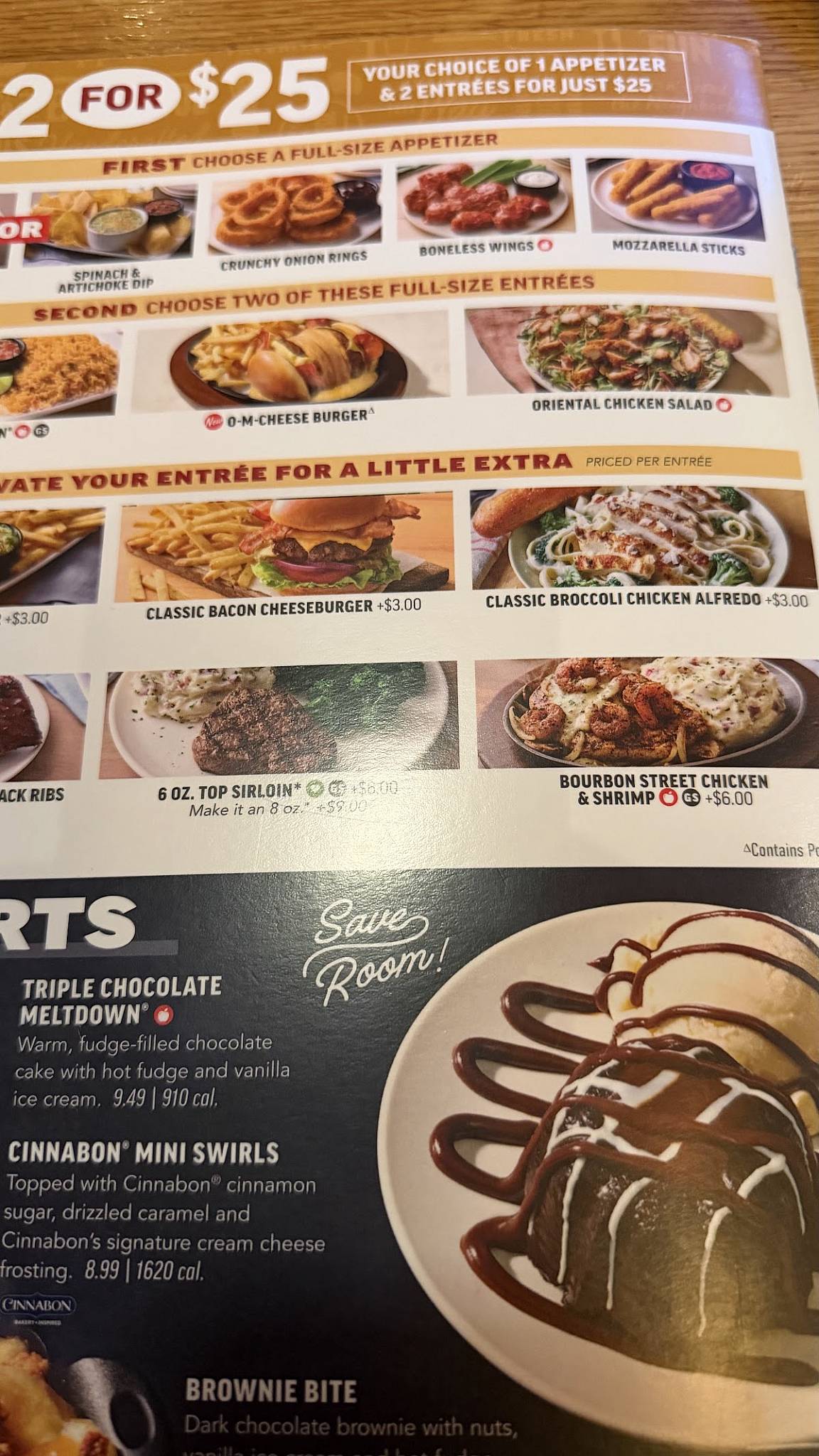 Applebee's Grill + Bar меню