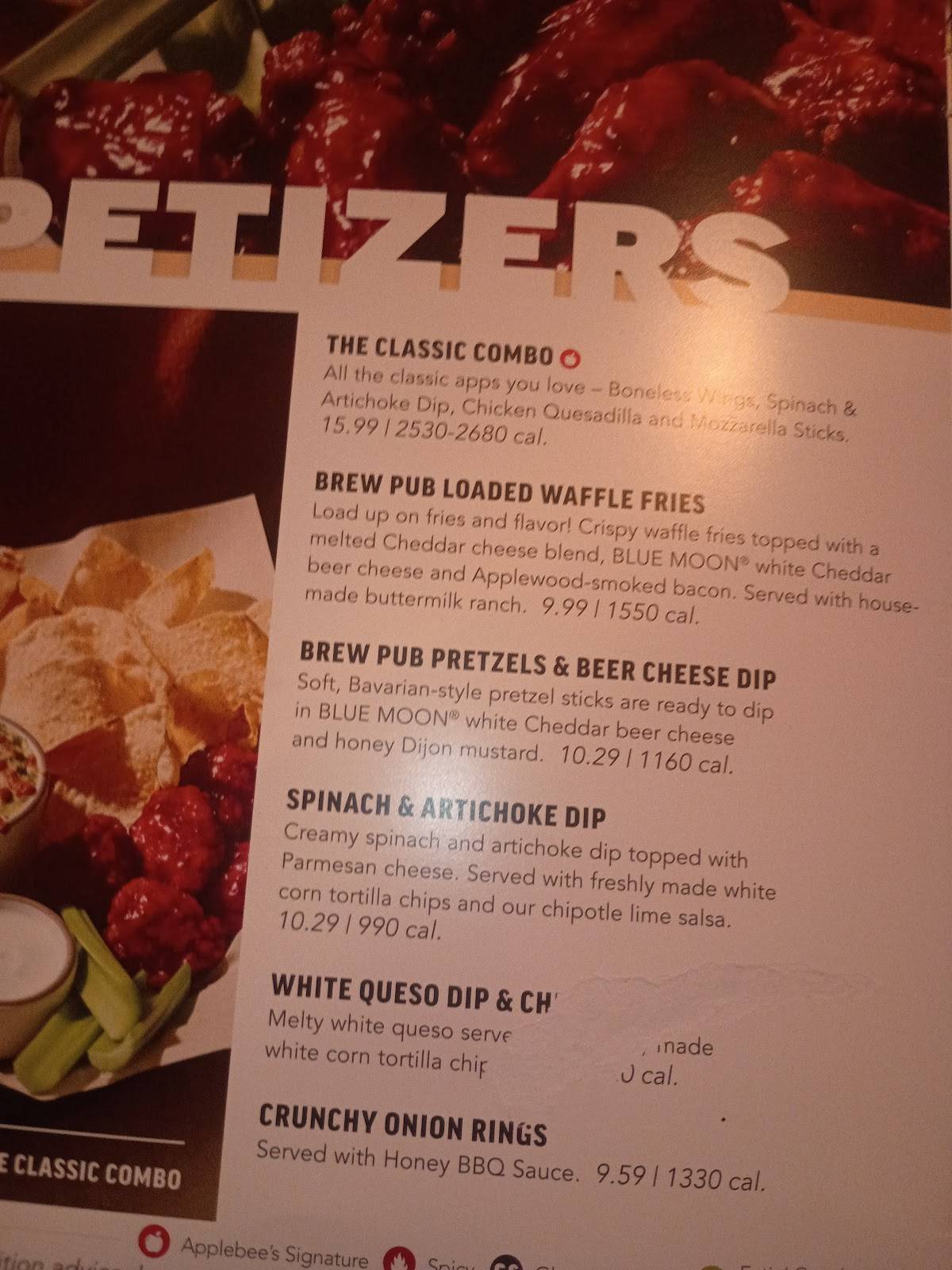 Applebee's Grill + Bar меню
