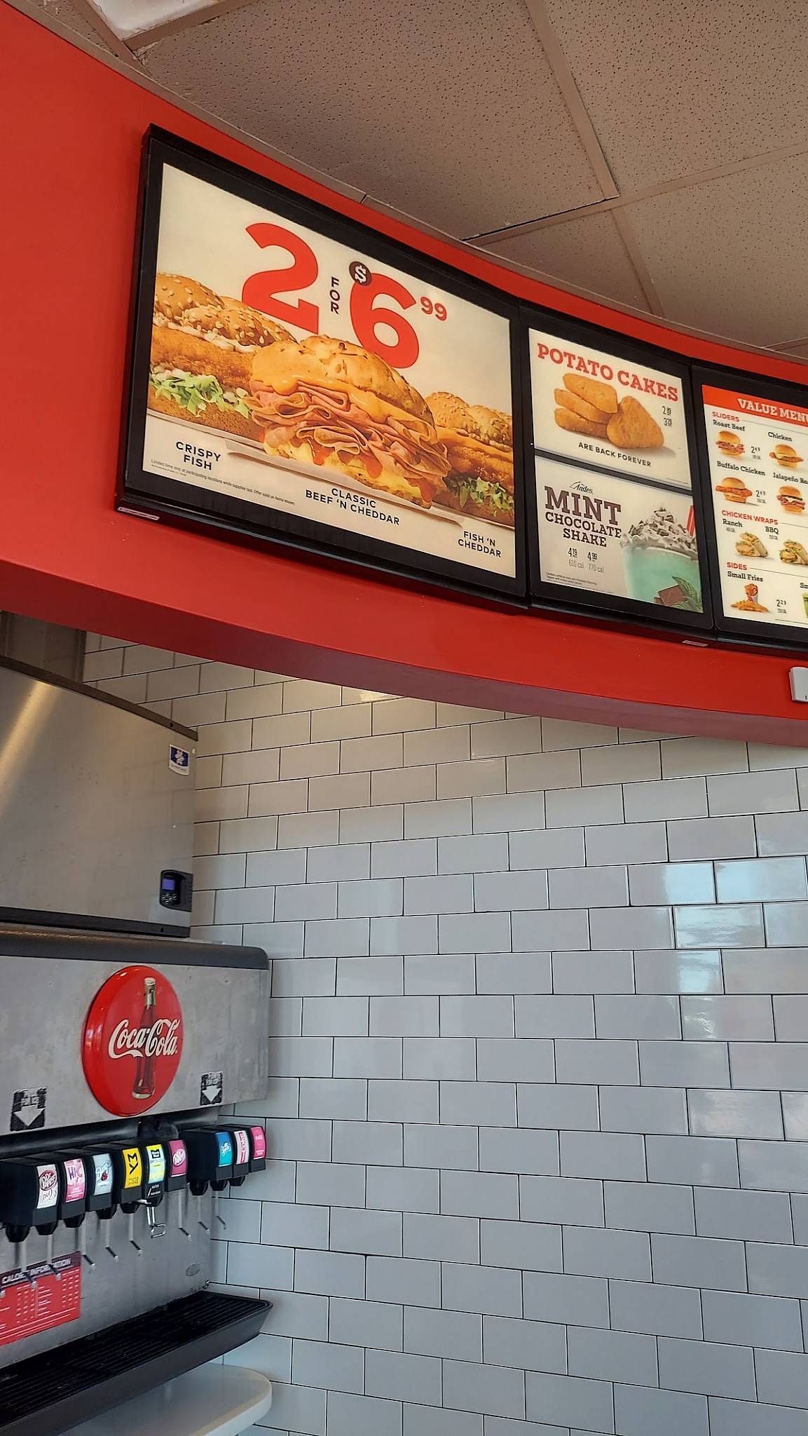 Arby's меню