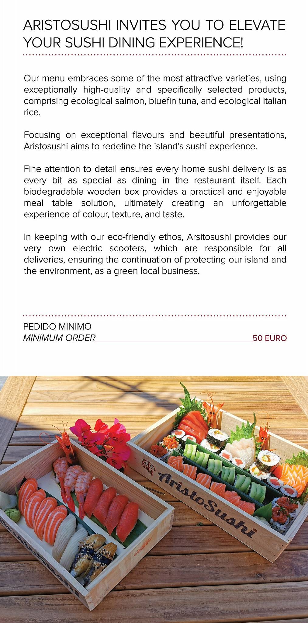 AristoSushi Restaurant Ibiza меню