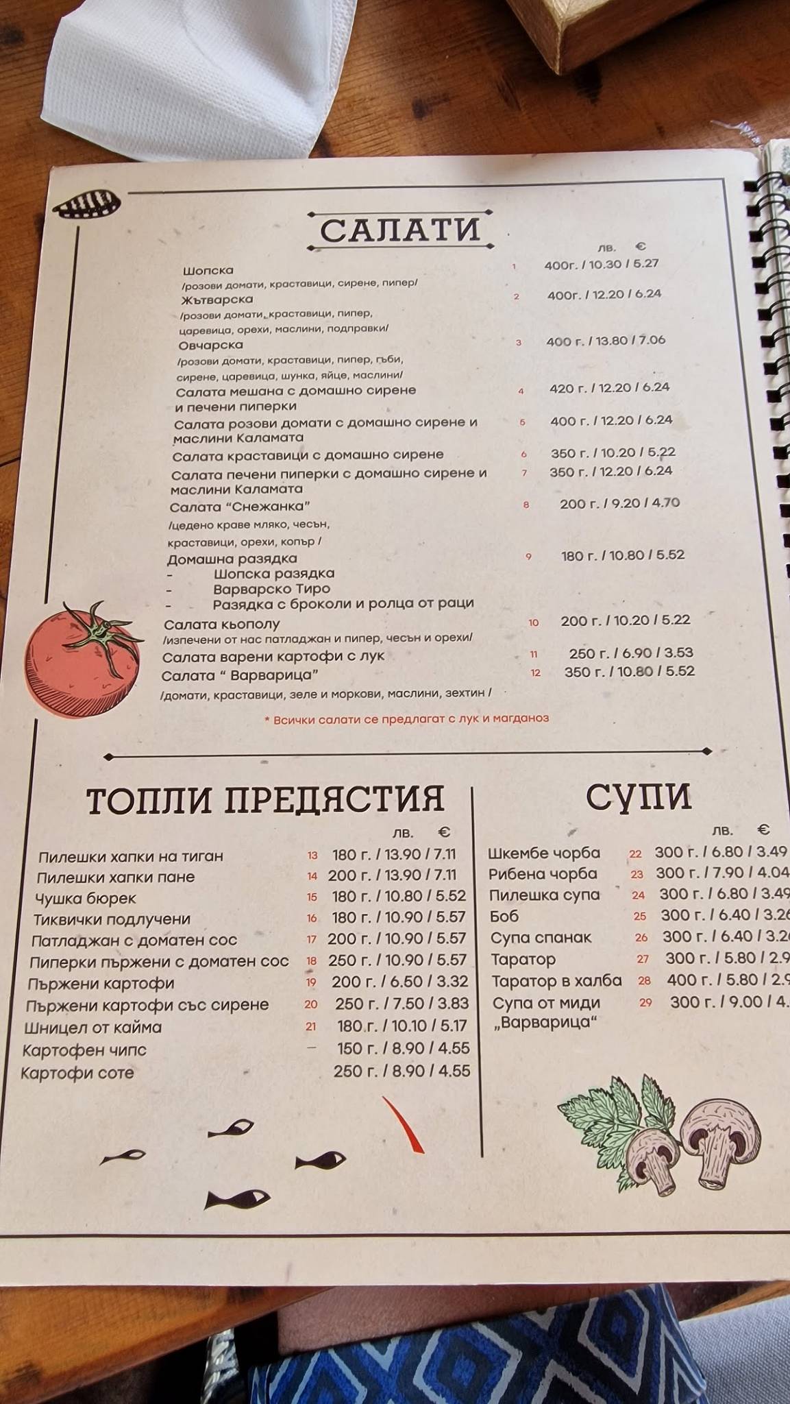 At Dimo's меню