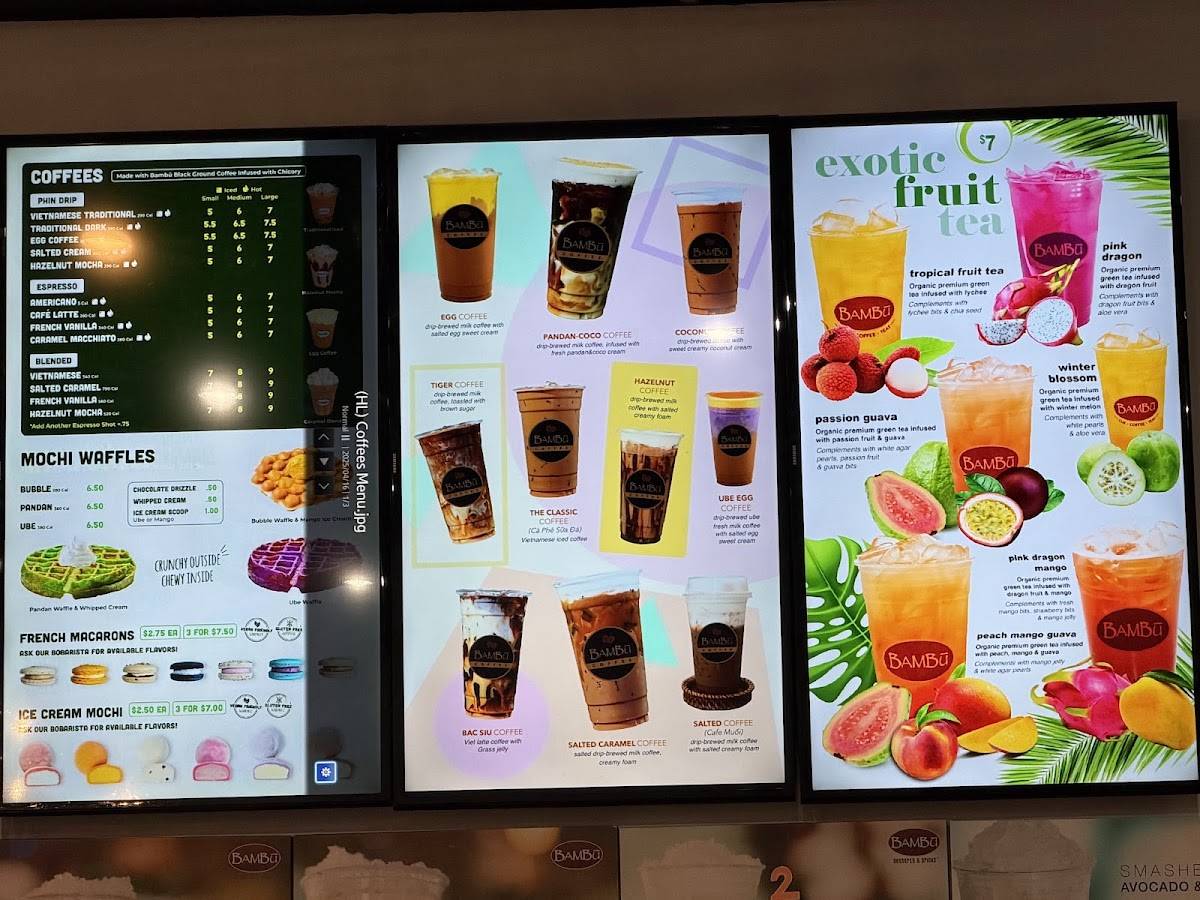 BAMBU Desserts & Drinks меню