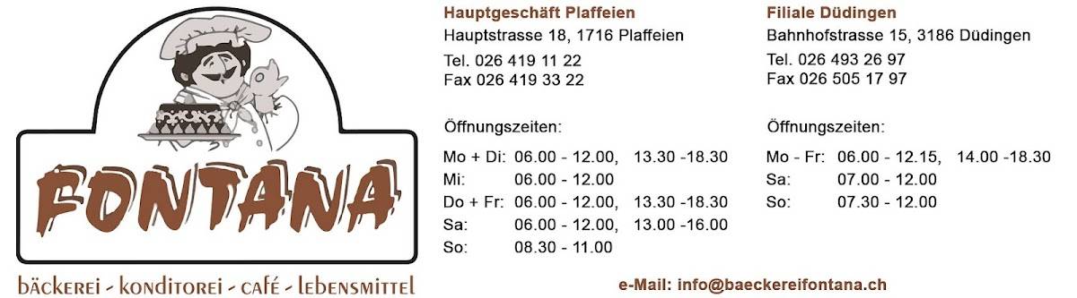 Bäckerei Fontana AG меню