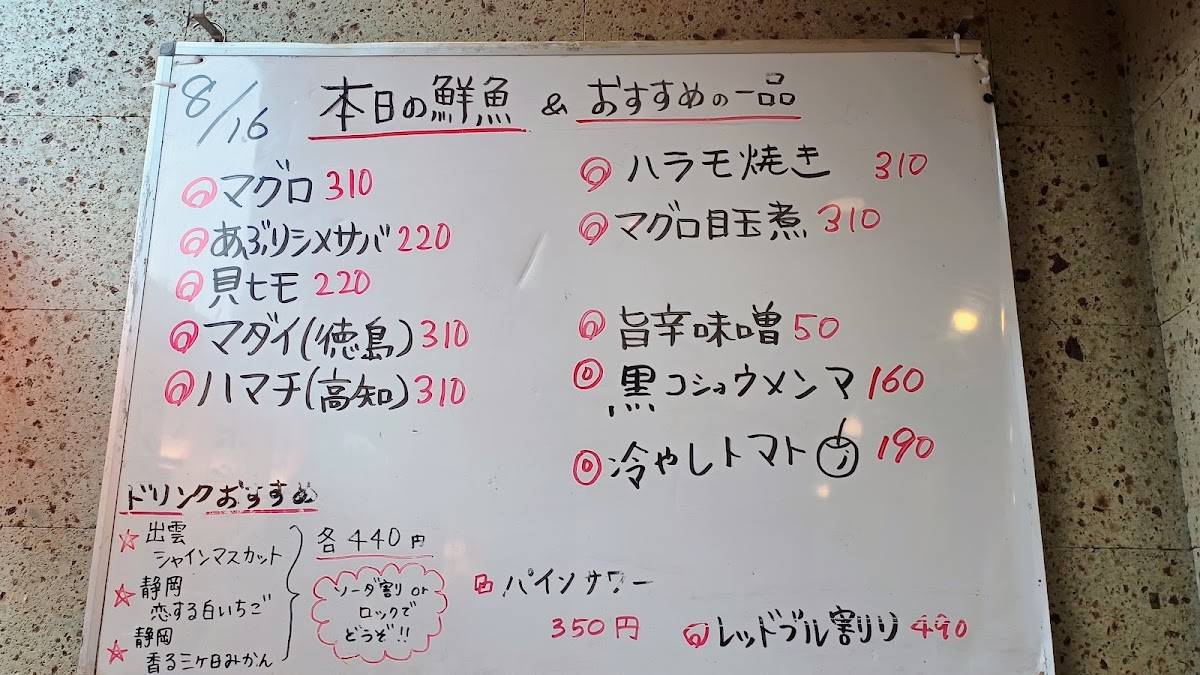 Bampire Nakameguro Meguro River RS меню
