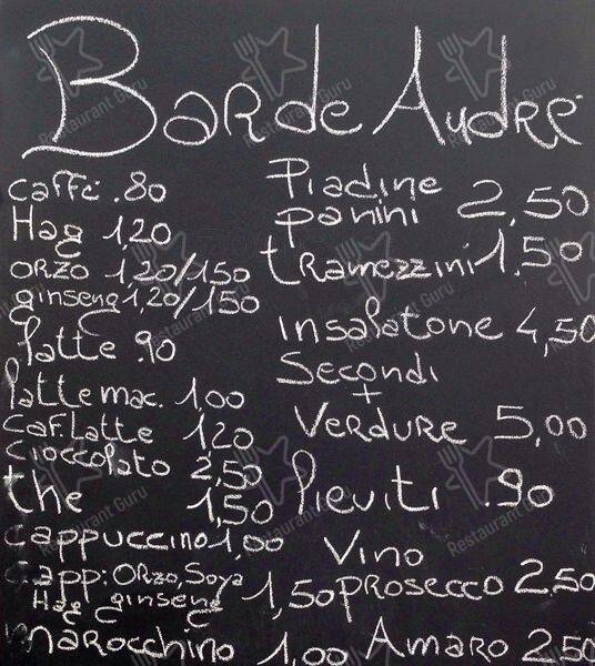 Bar de Andrè меню
