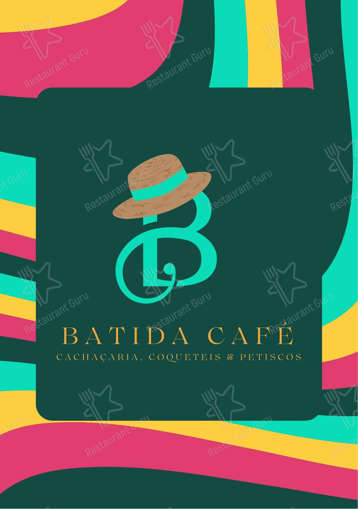 Меню паба и бара Batida Café