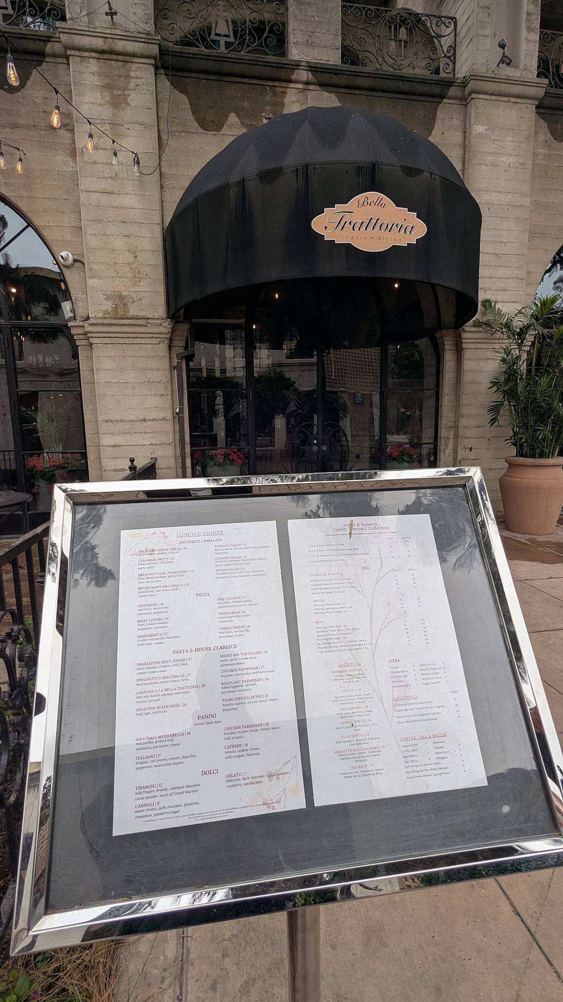 Bella Trattoria Italian Bistro меню