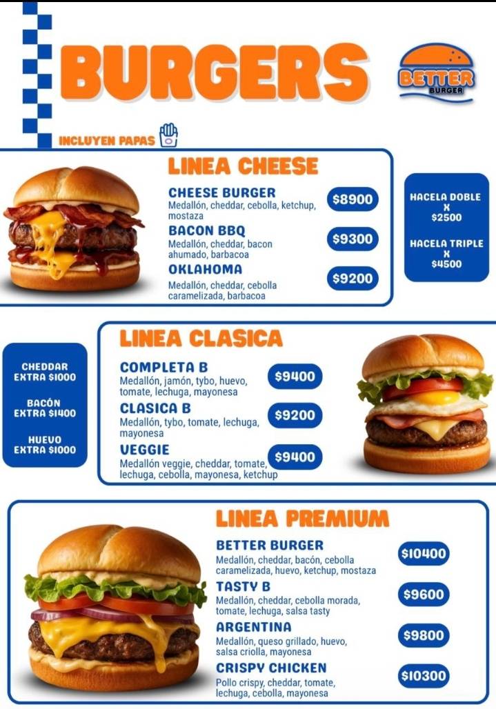 Better Burger меню