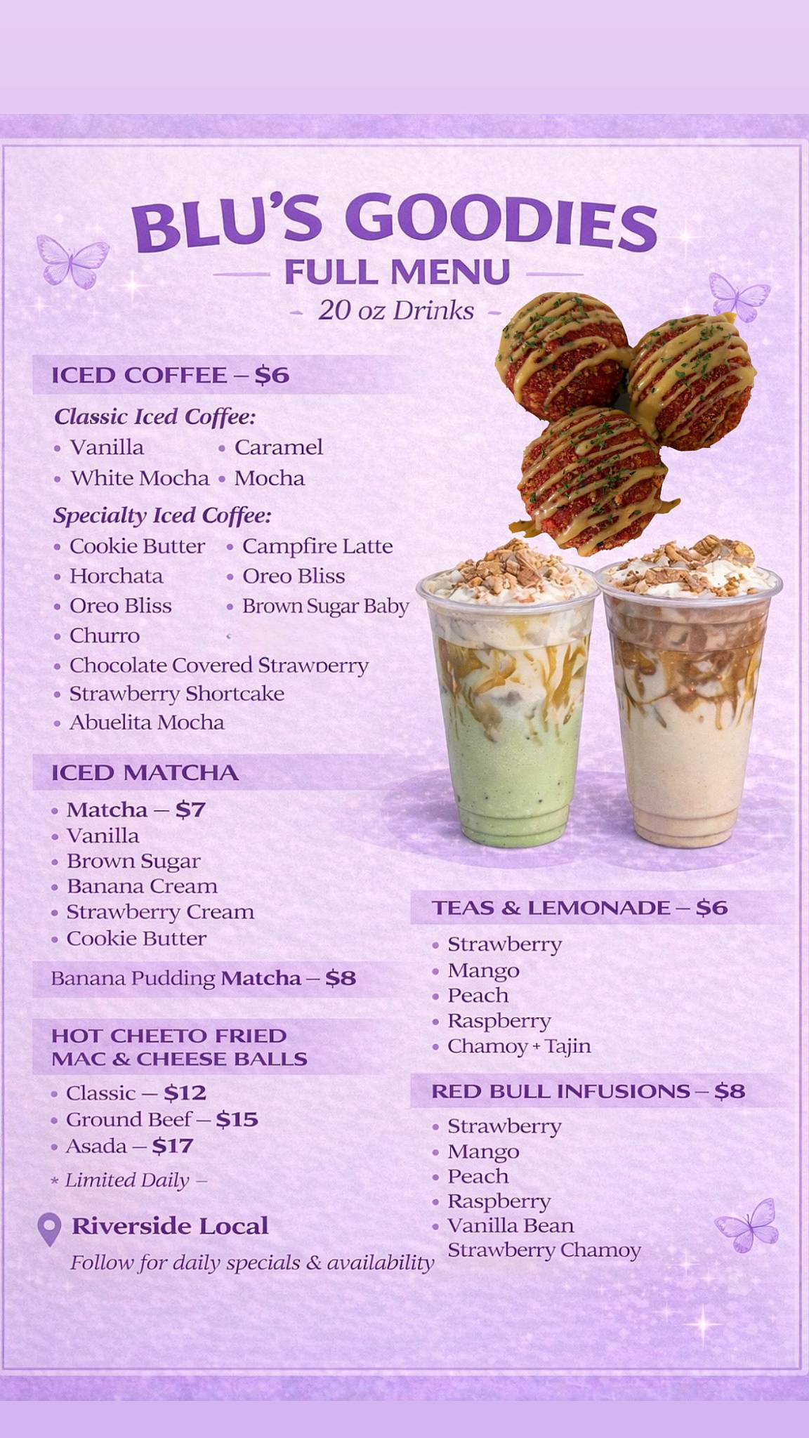 Blu’s Goodies меню