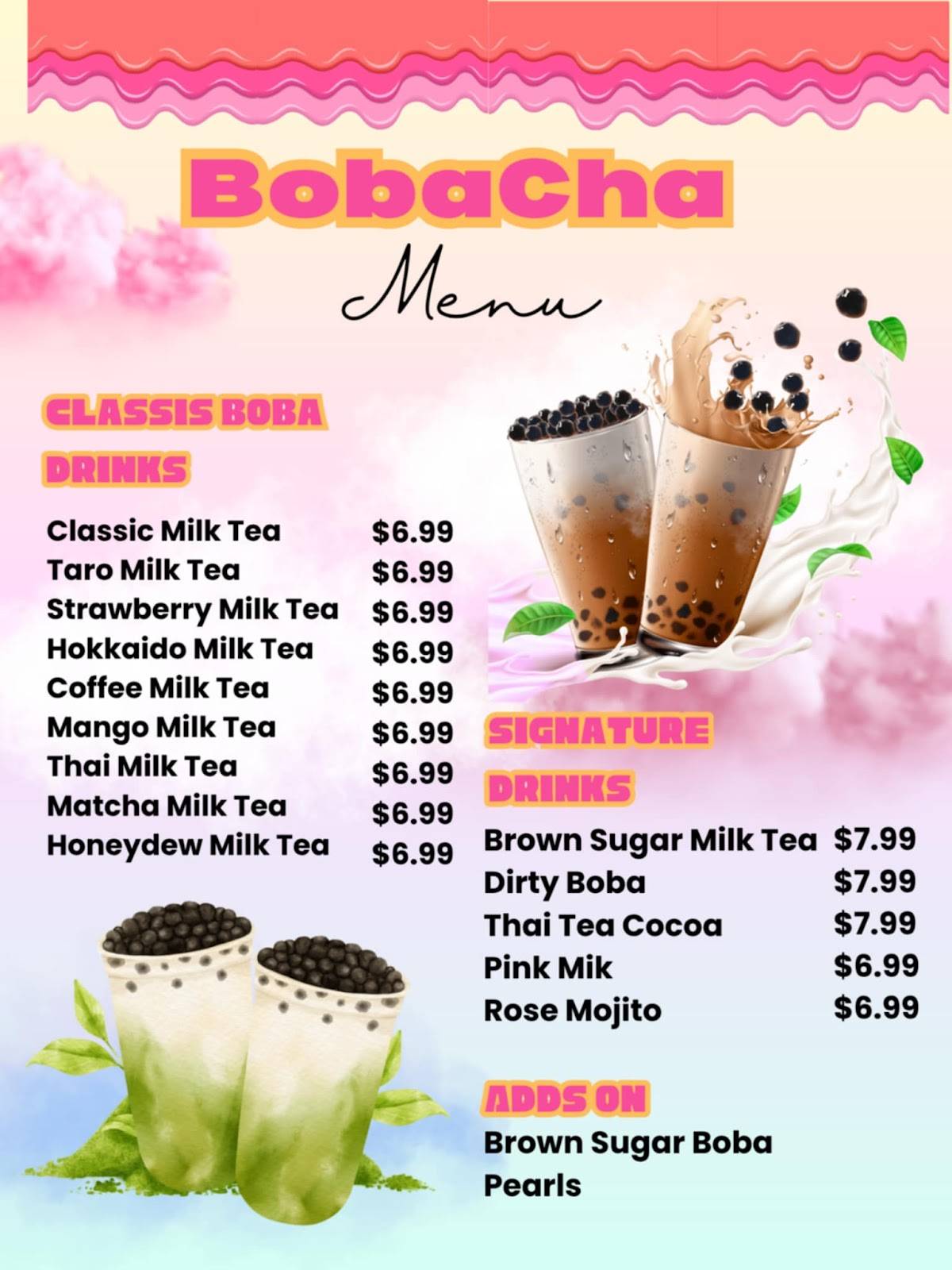 Bobacha меню