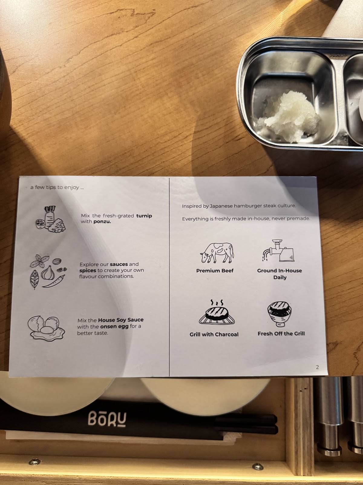 Boru Toronto меню
