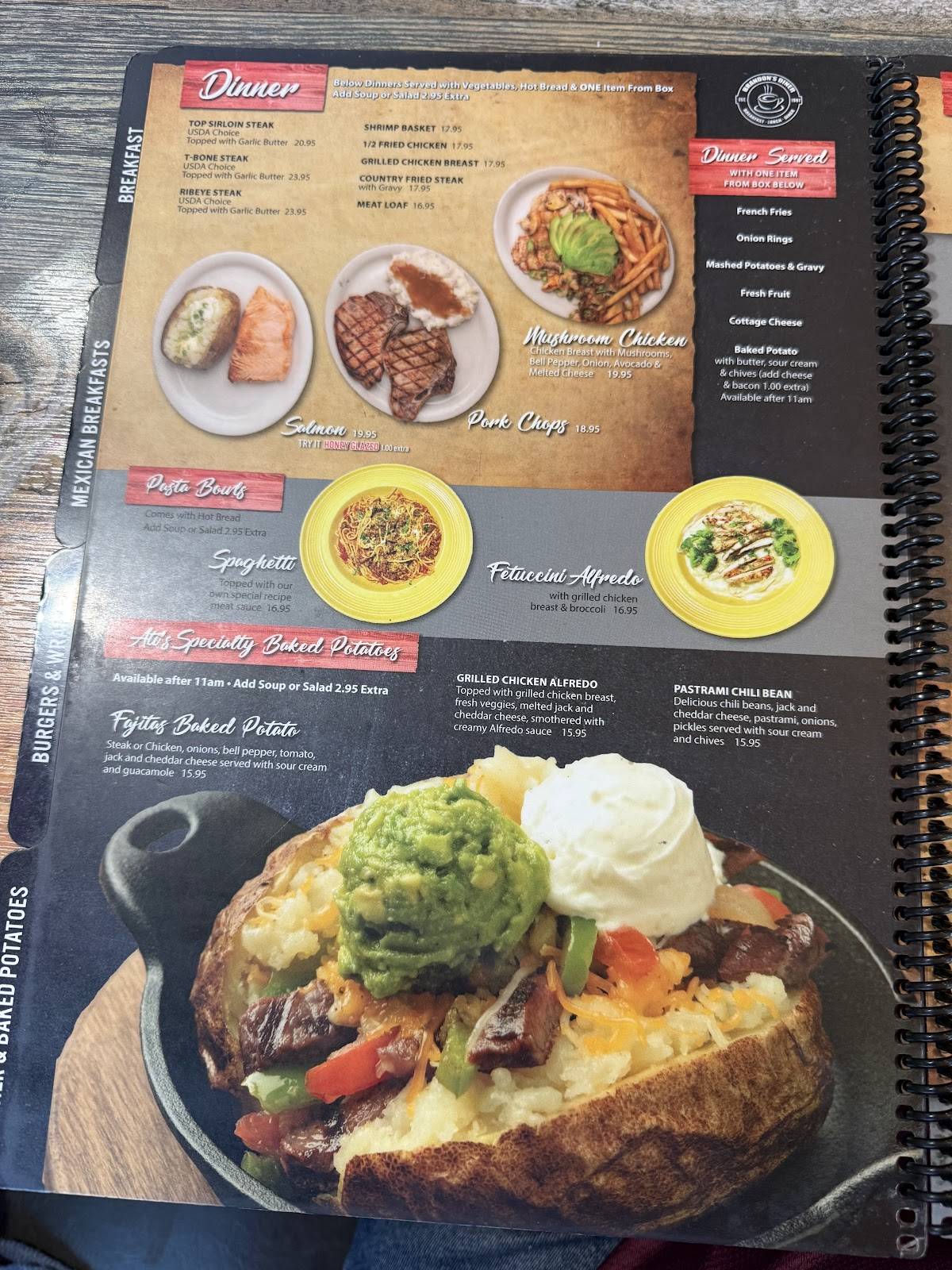 Brandon's Diner меню