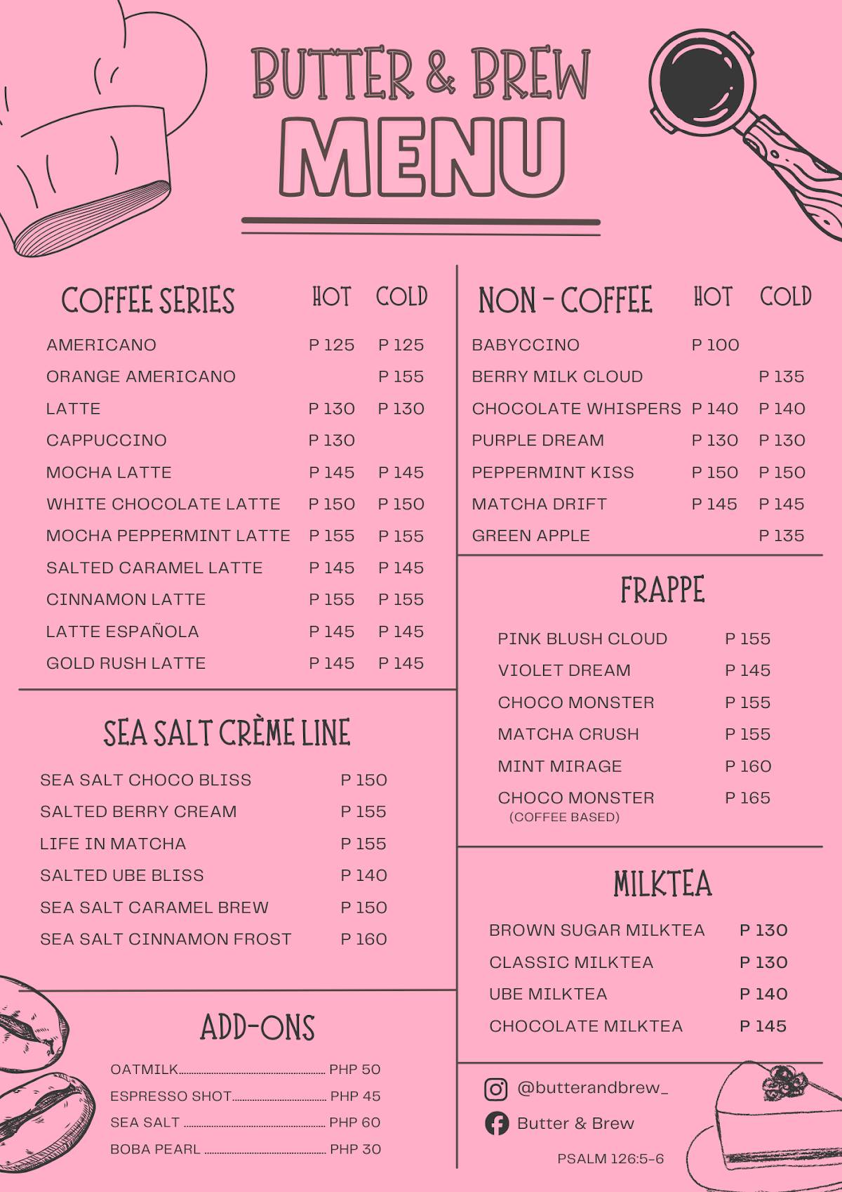 Butter & Brew меню