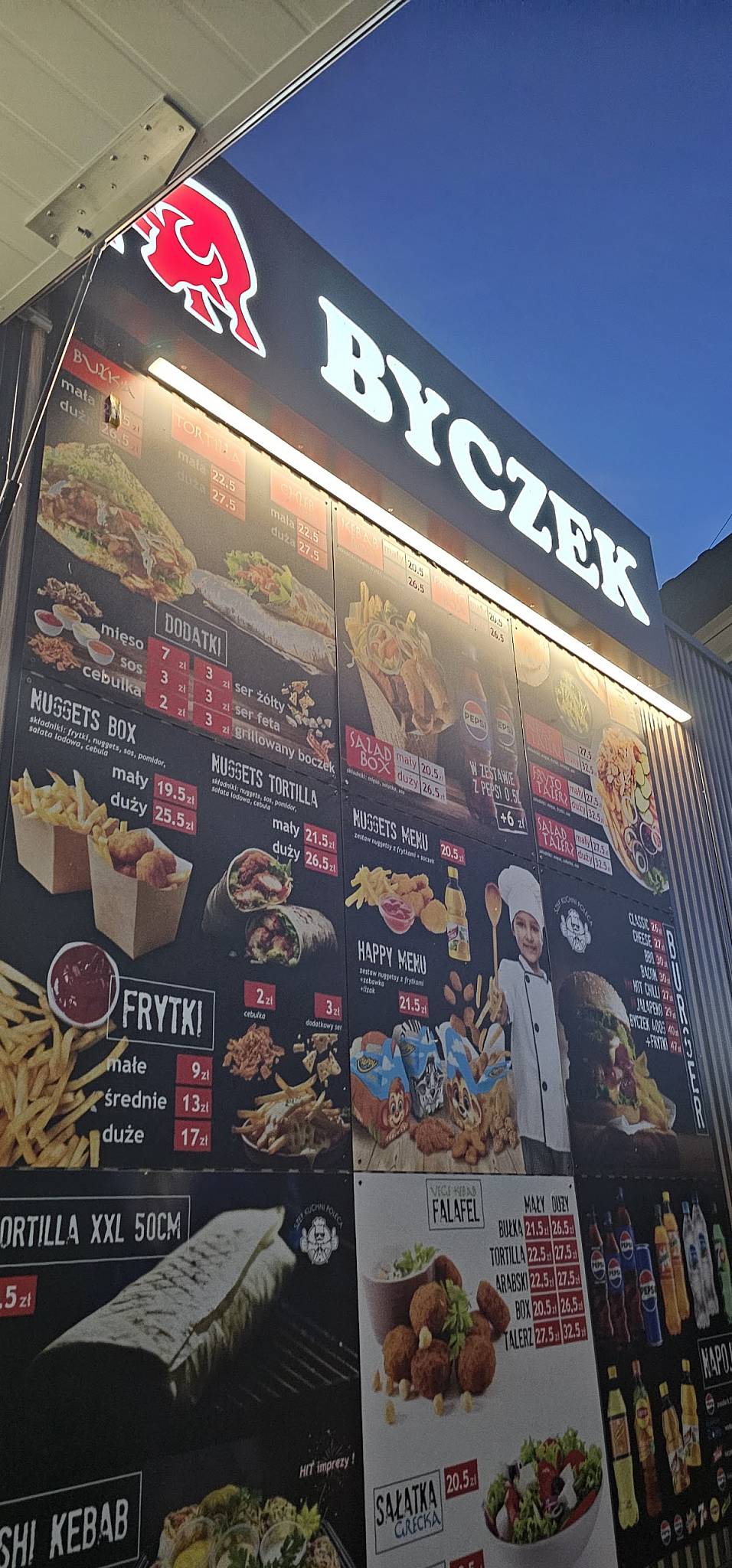 Byczek Kebab Rząska меню