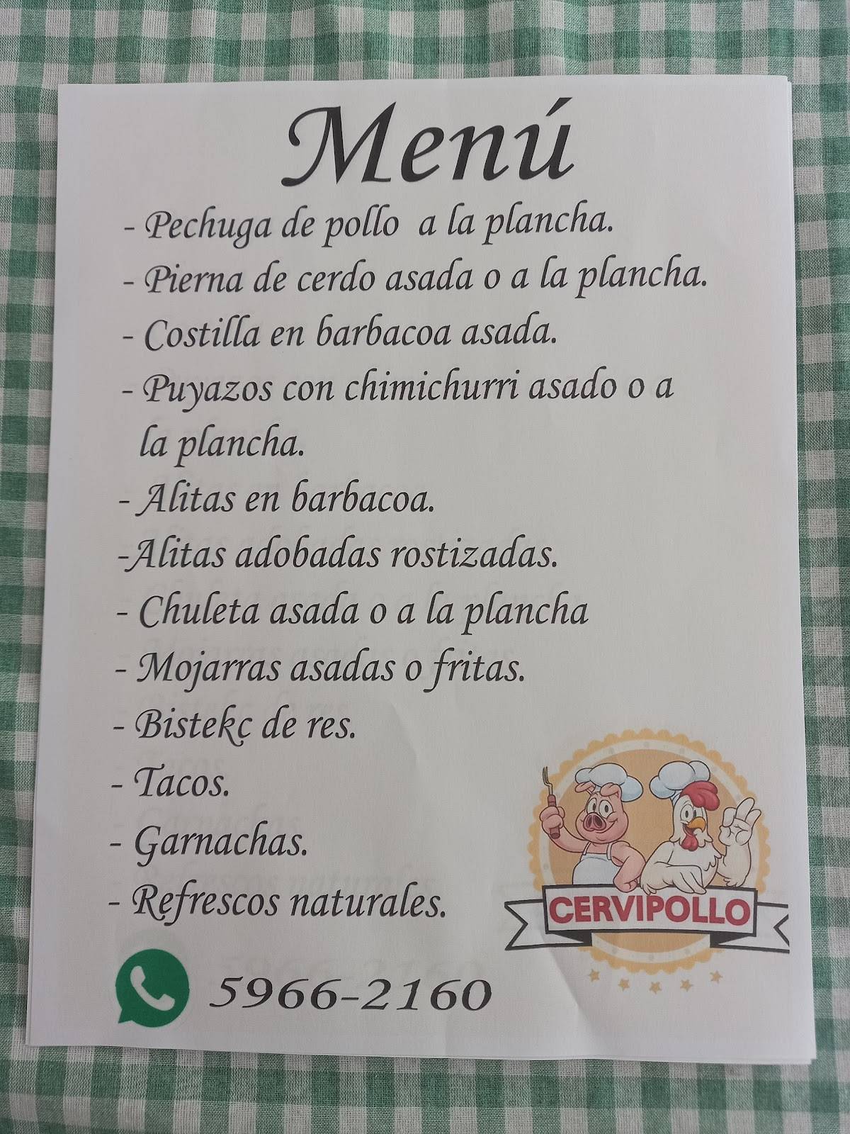CERVIPOLLO меню