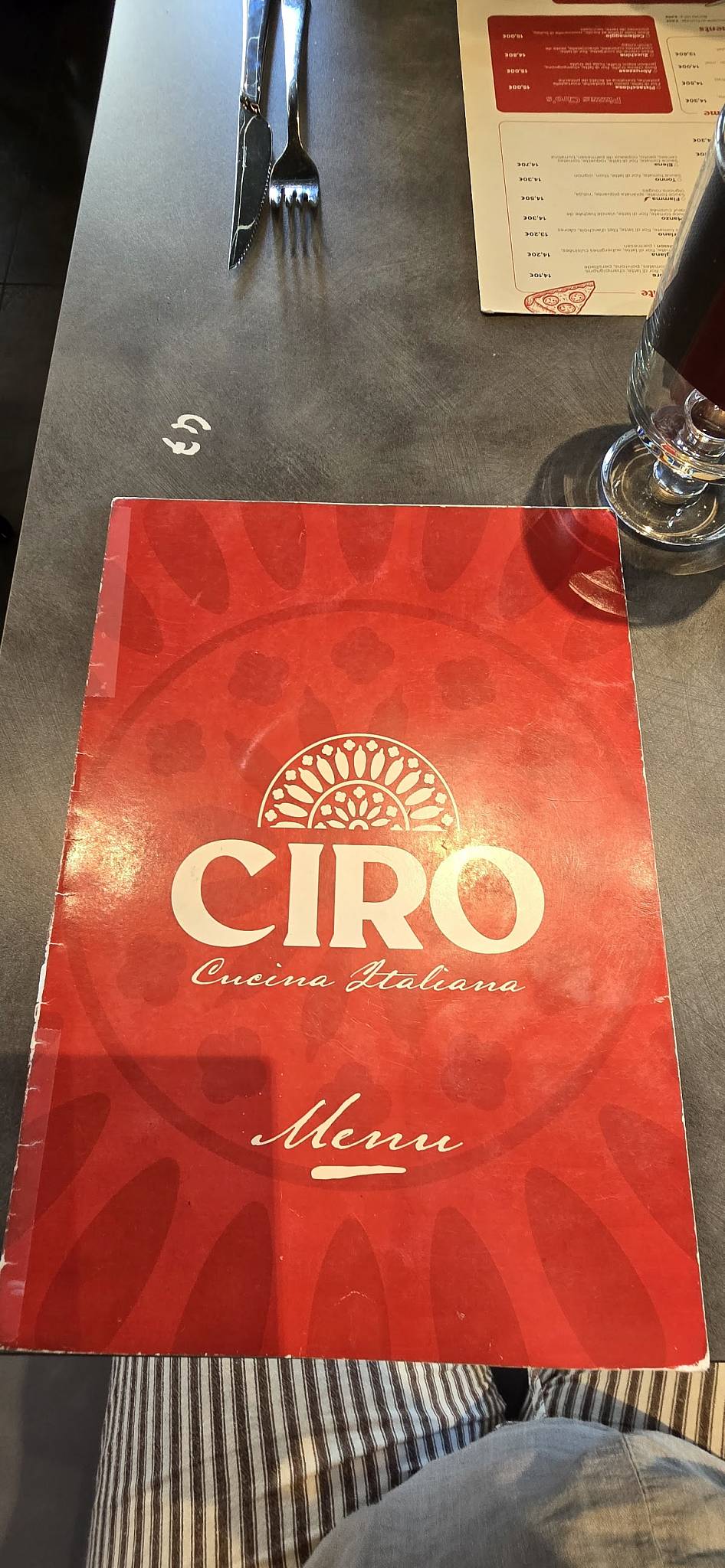 CIRO Ristorante меню