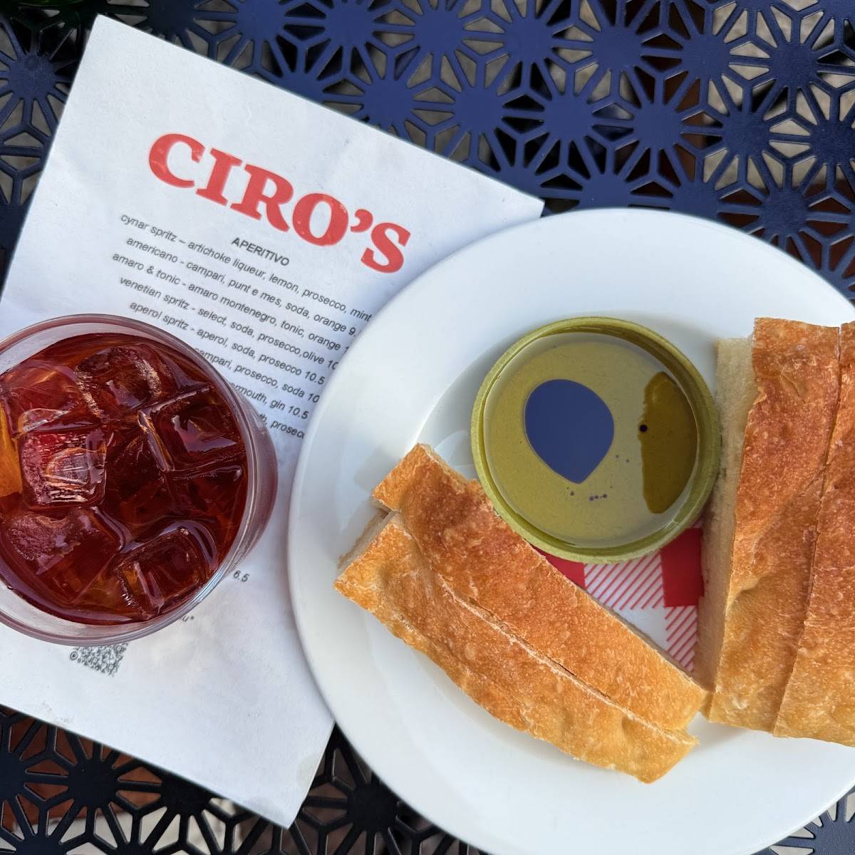 CIRO’S меню