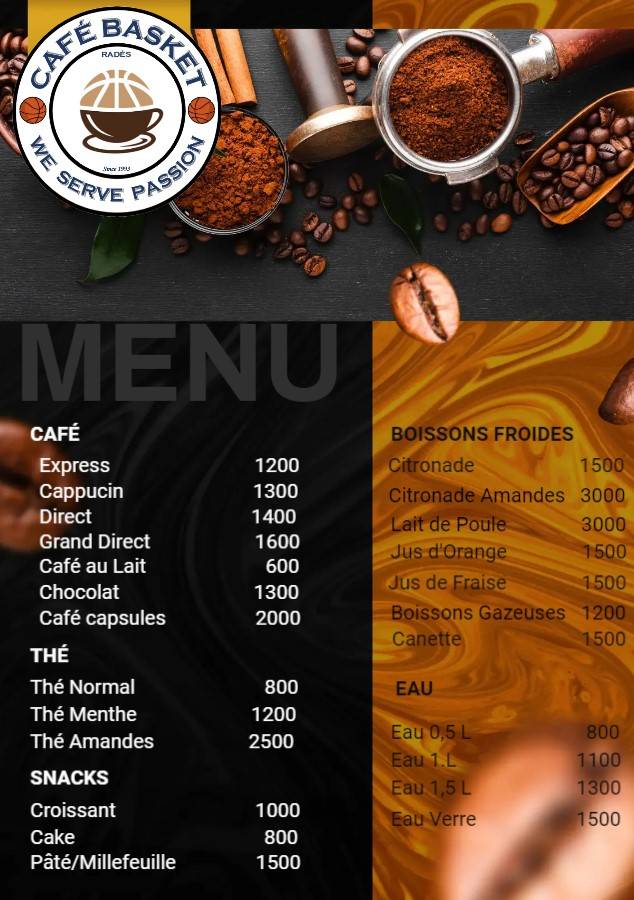 Café Basket меню