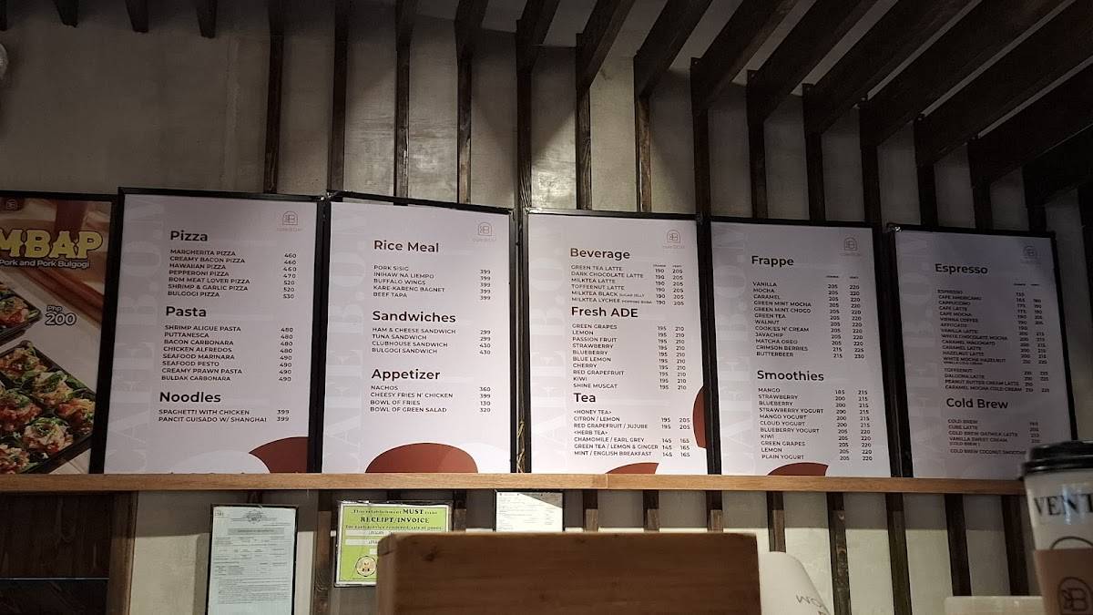 Cafe B.O.M меню