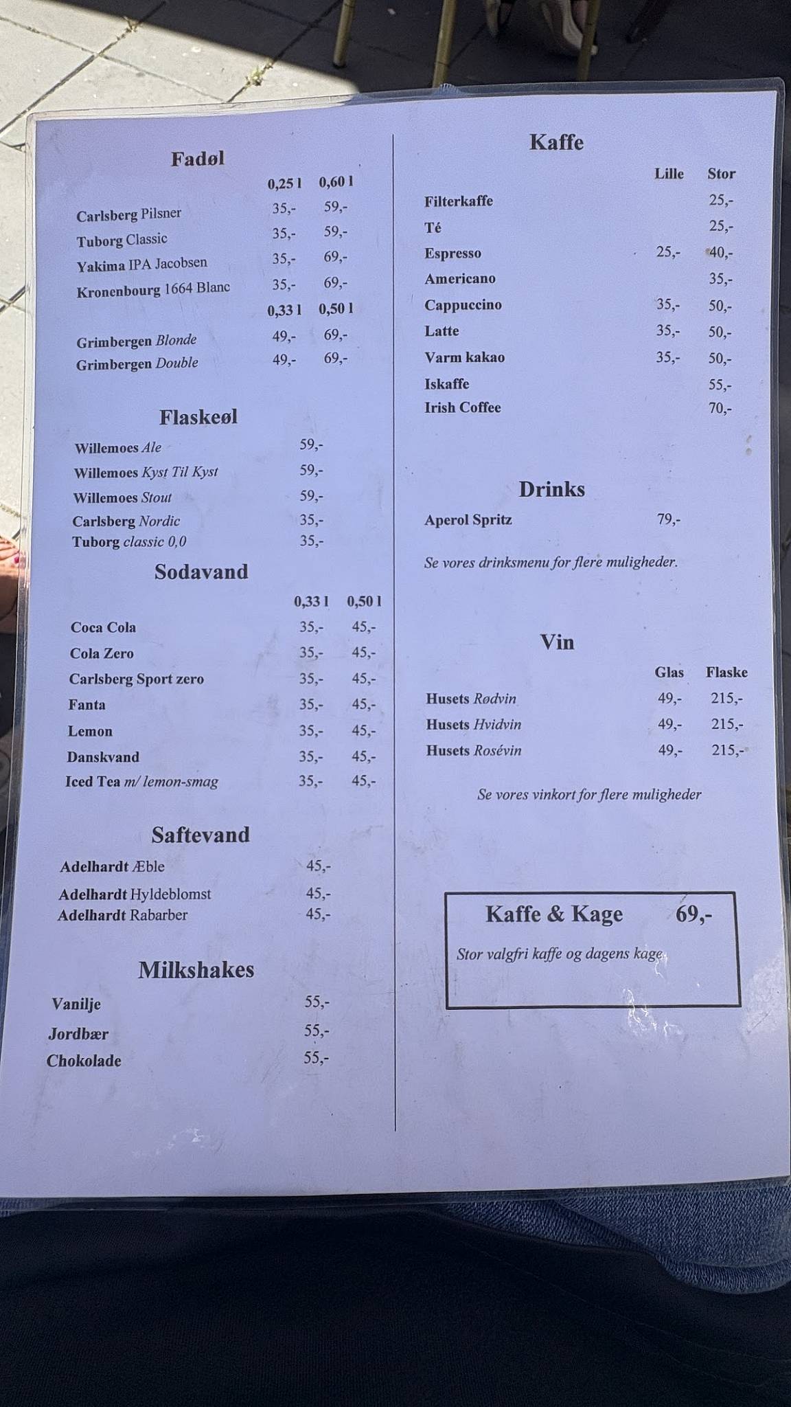 Cafe Banken меню