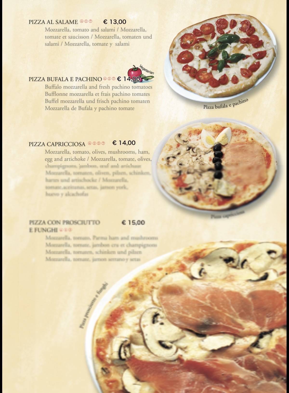 Cafe Risorgimento меню