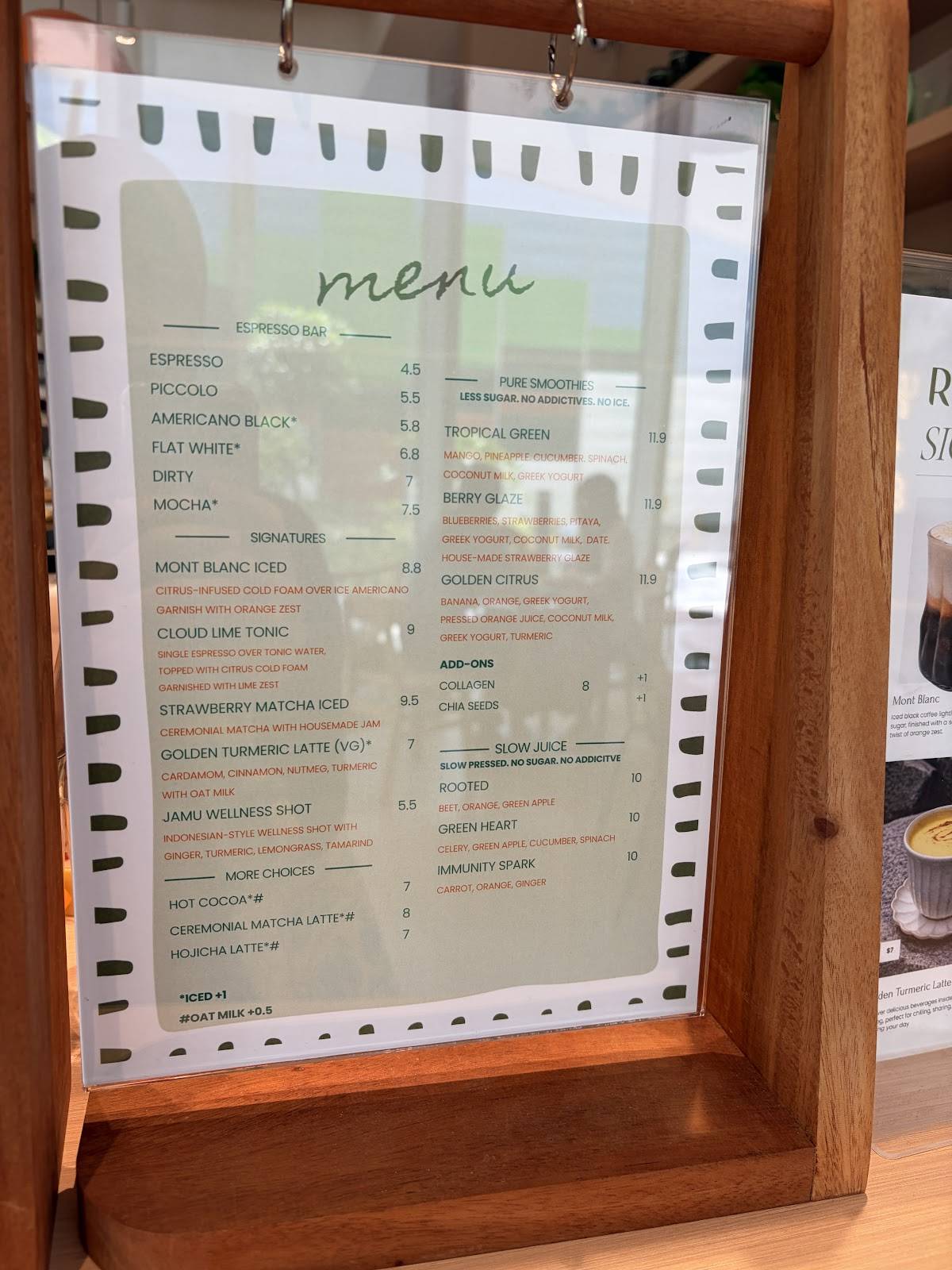 Café Ripples меню