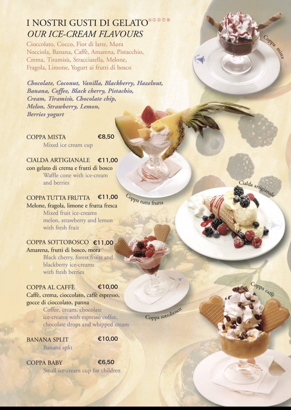 Cafe Risorgimento меню