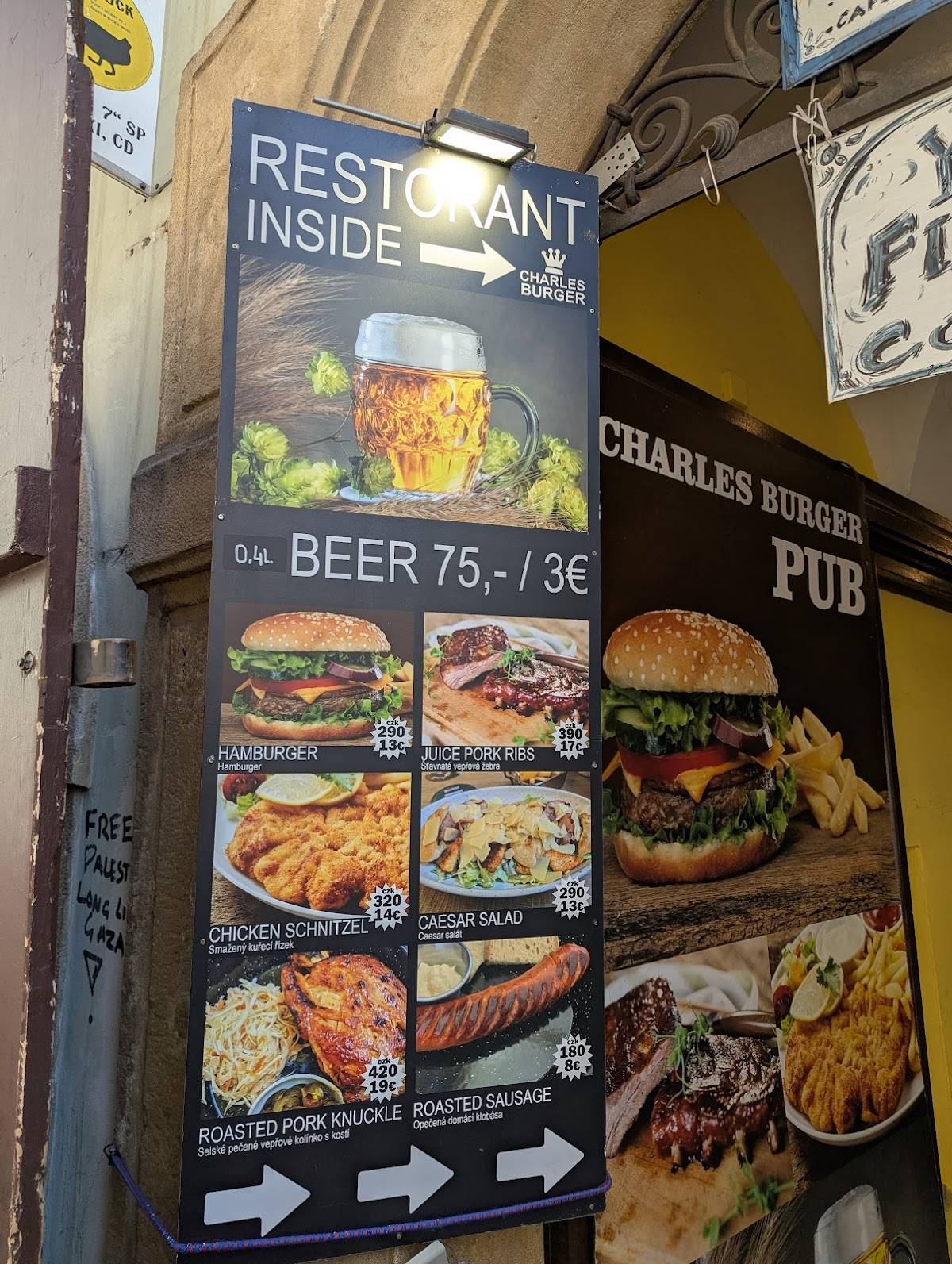 Charles Burger Pub меню