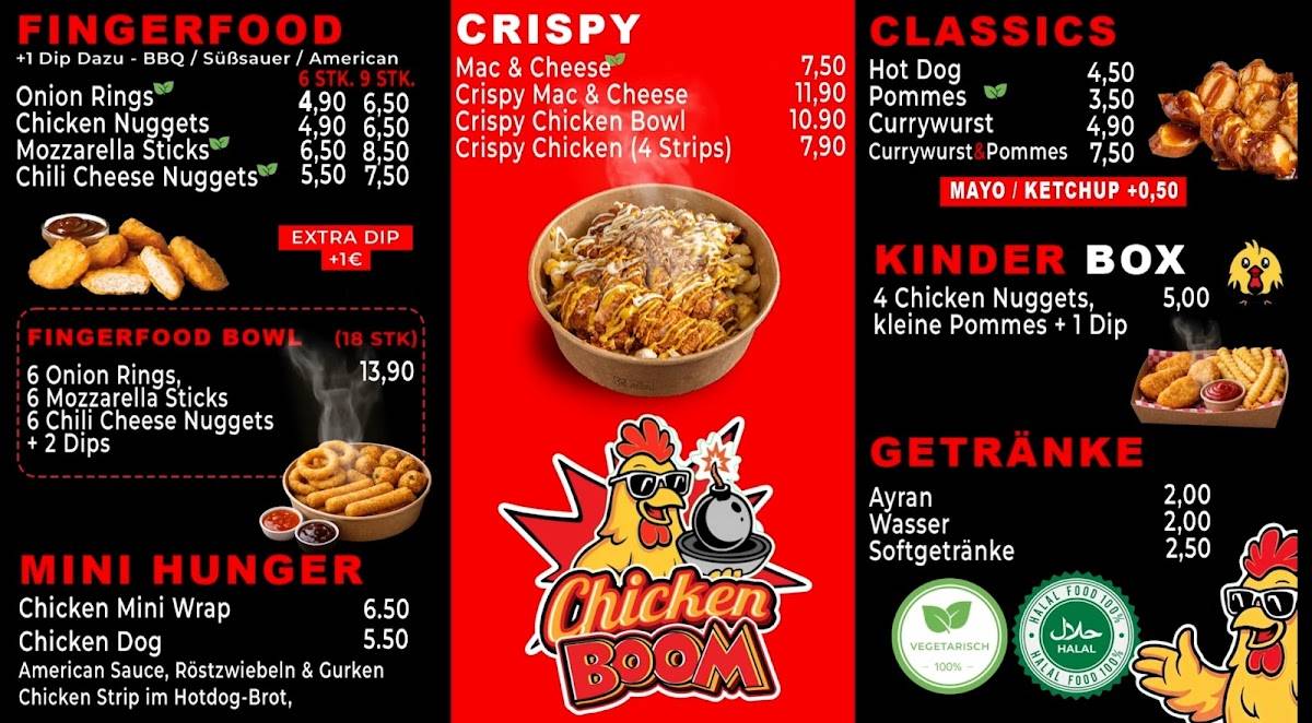 Chicken Boom / Imbisswagen меню