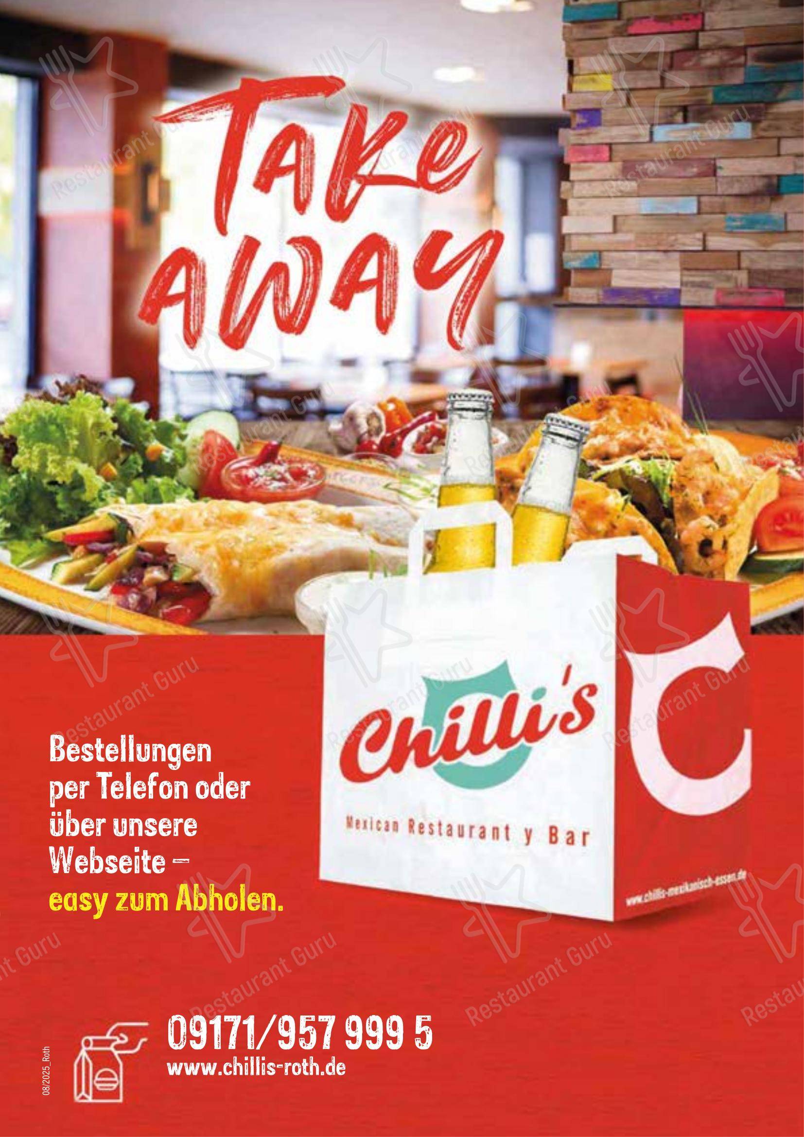 菜单 ресторана Chilli's Roth Mexican Restaurant y Bar в Рте