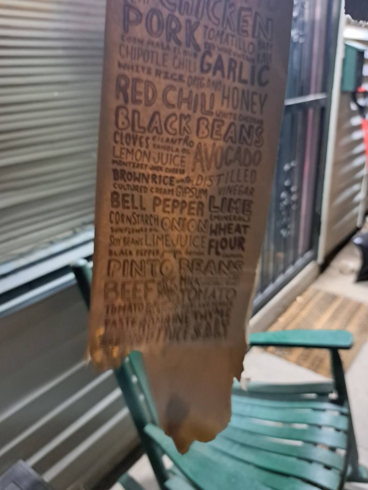 Chipotle Mexican Grill меню