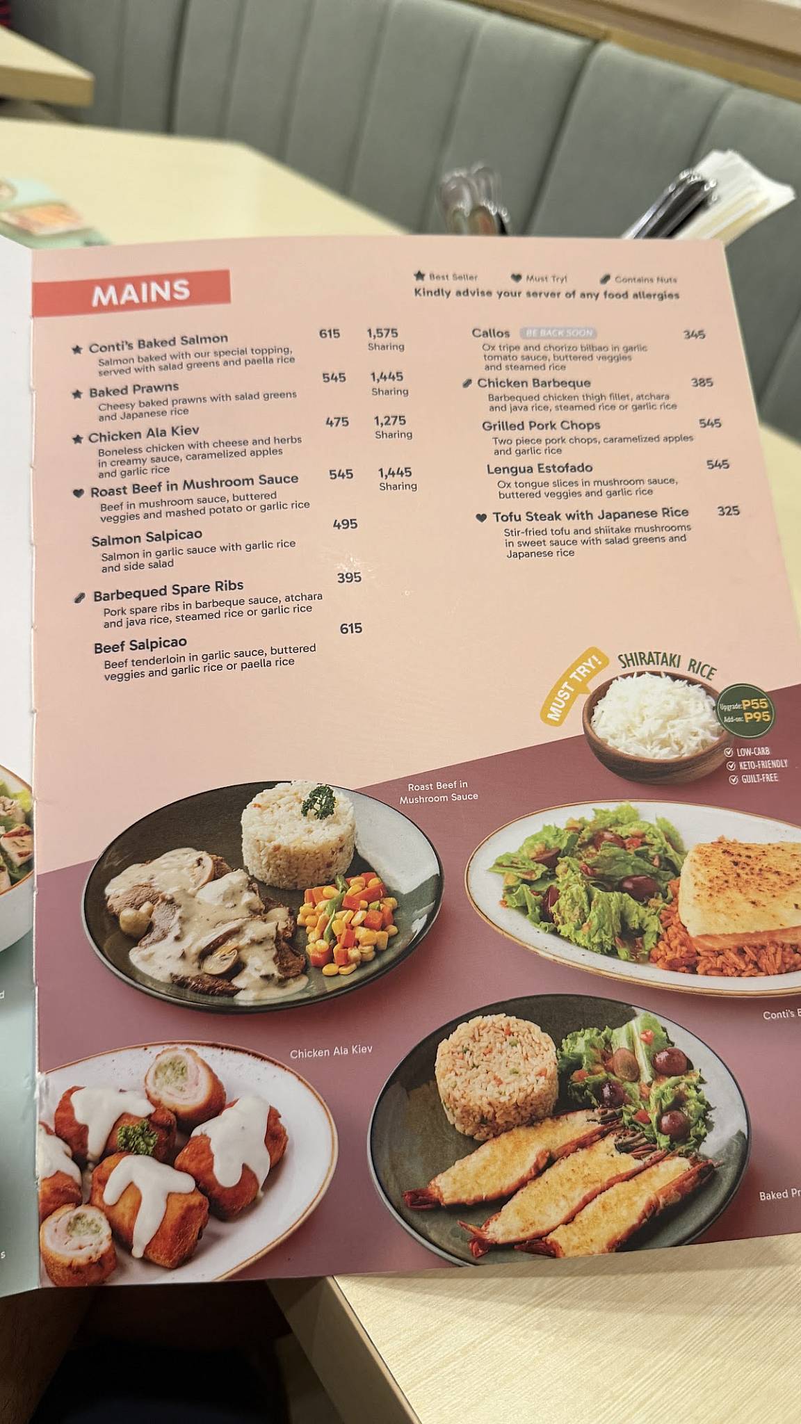 Conti's Bakeshop & Restaurant - BF Homes меню