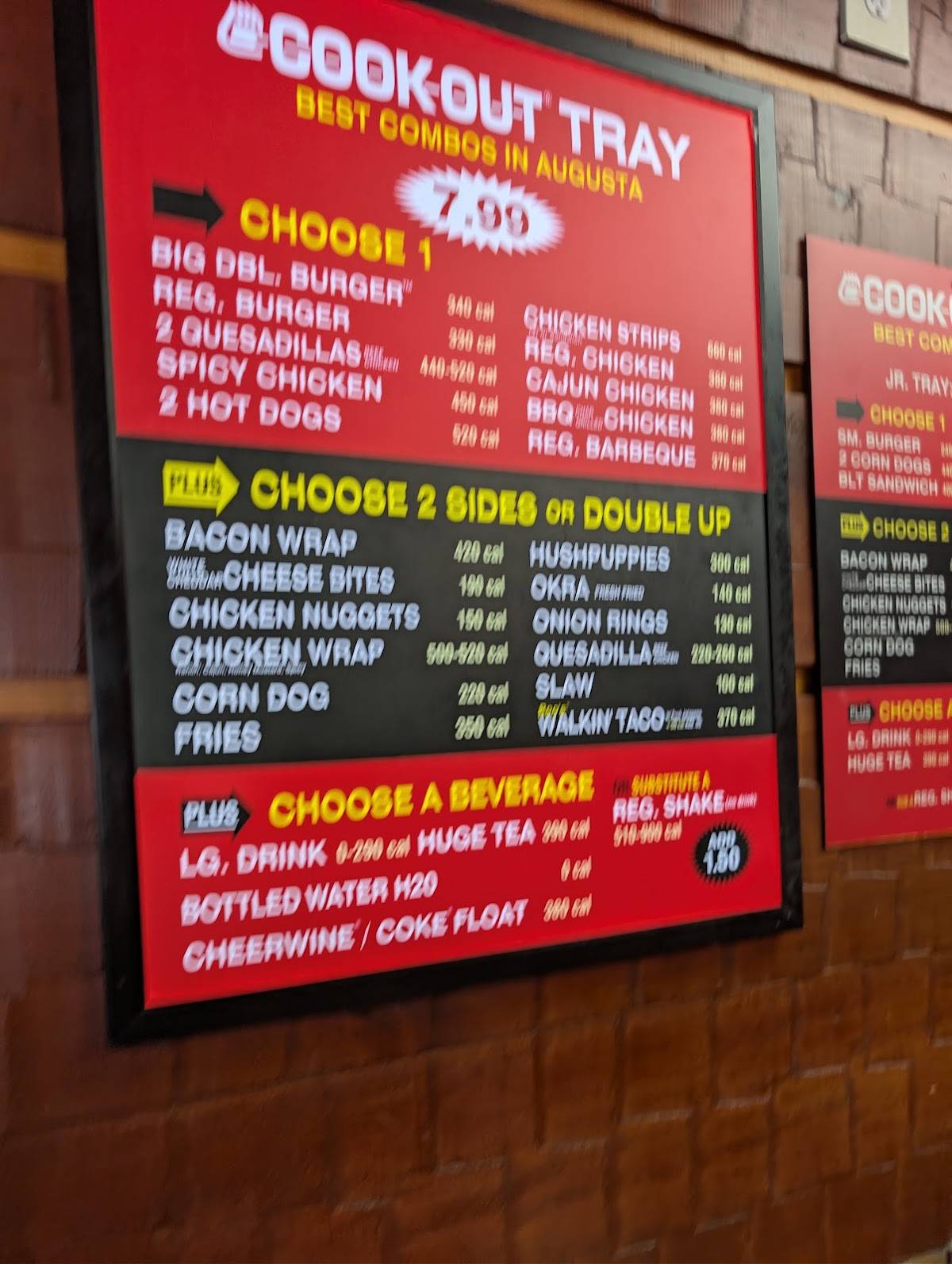 Cook Out меню
