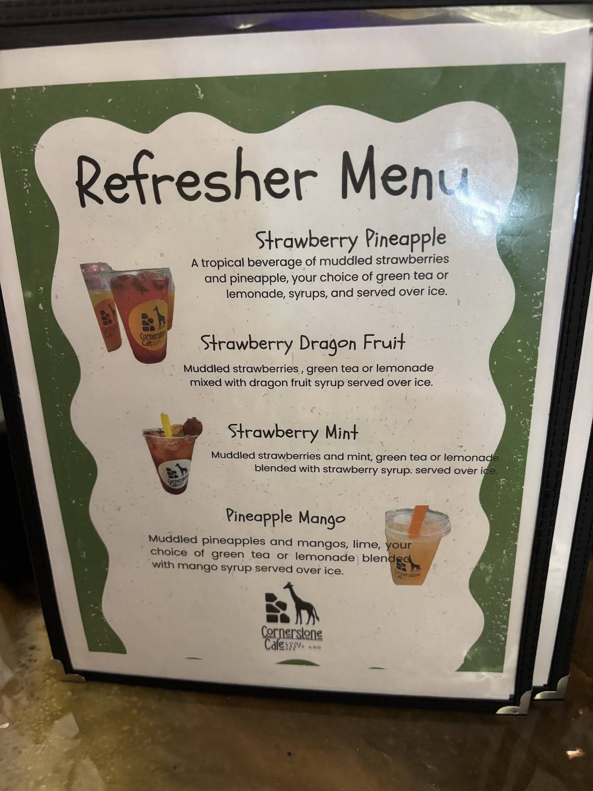 Cornerstone Cafe меню