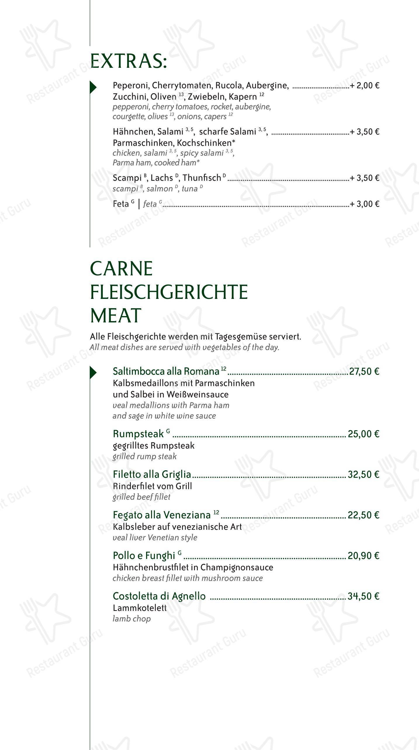 Меню ресторана Cucinelli Ristorante - Меню напитков