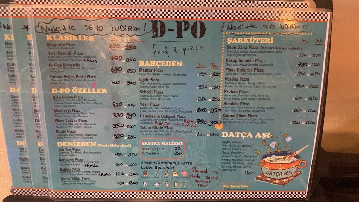 D-po Pizza меню