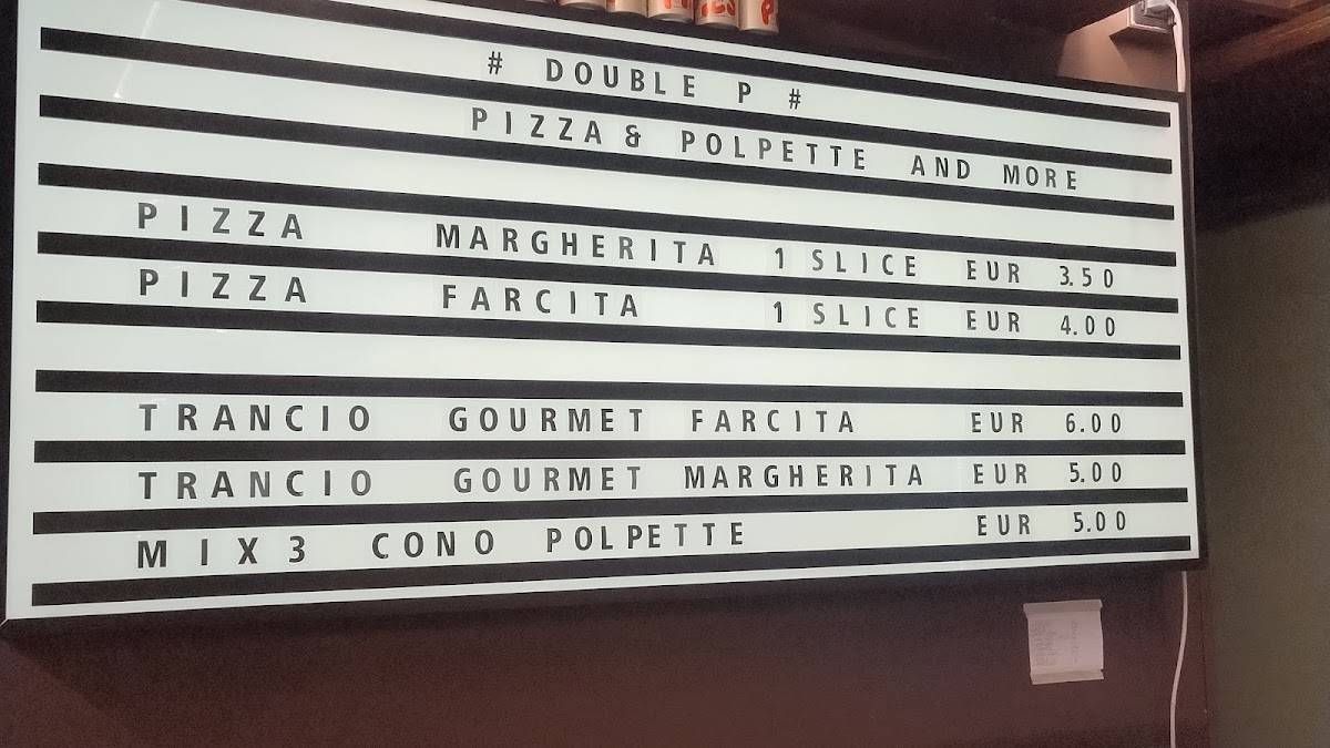 DOUBLE P - pizza e polpette меню
