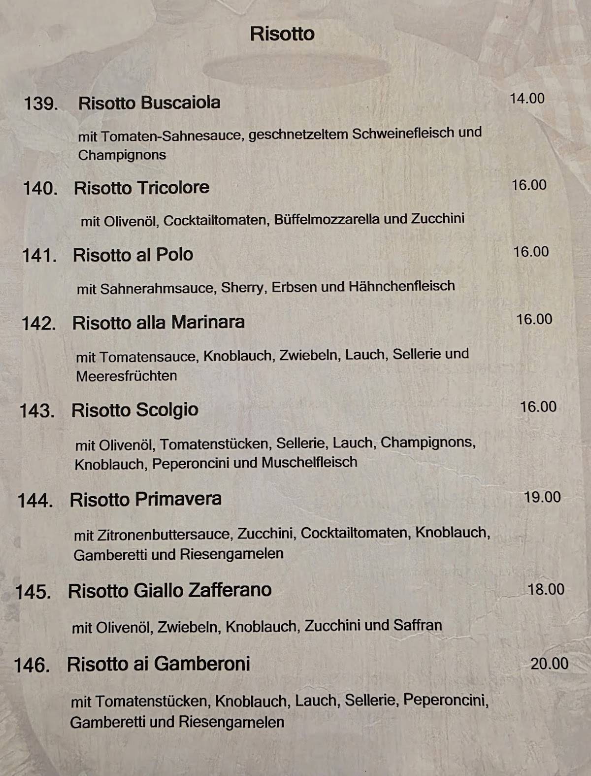 Da Angelo Trier-Zewen меню