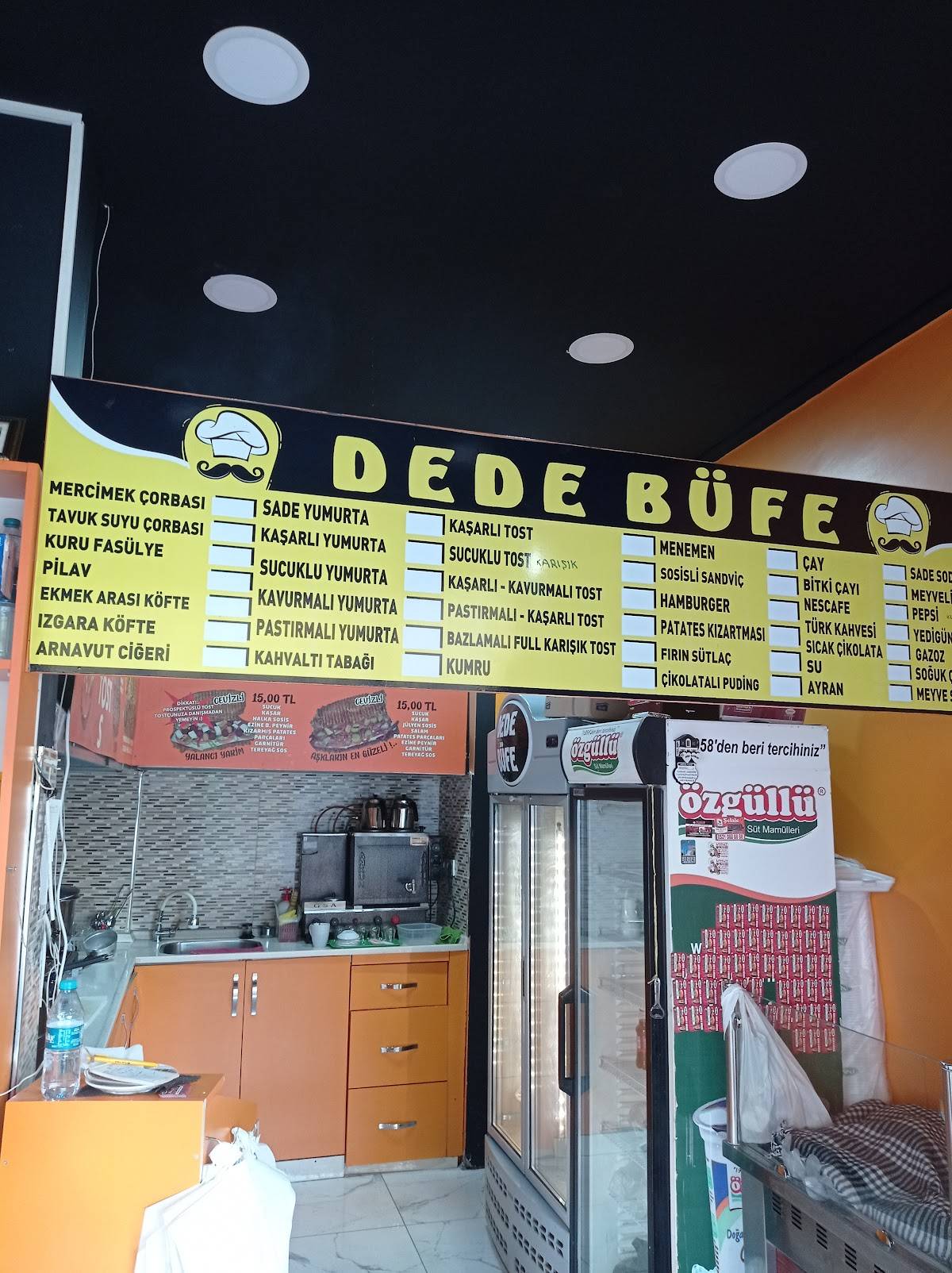 Dede büfe меню