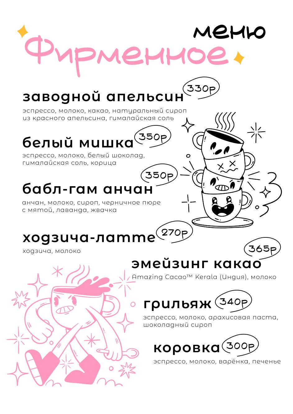 Десертная меню