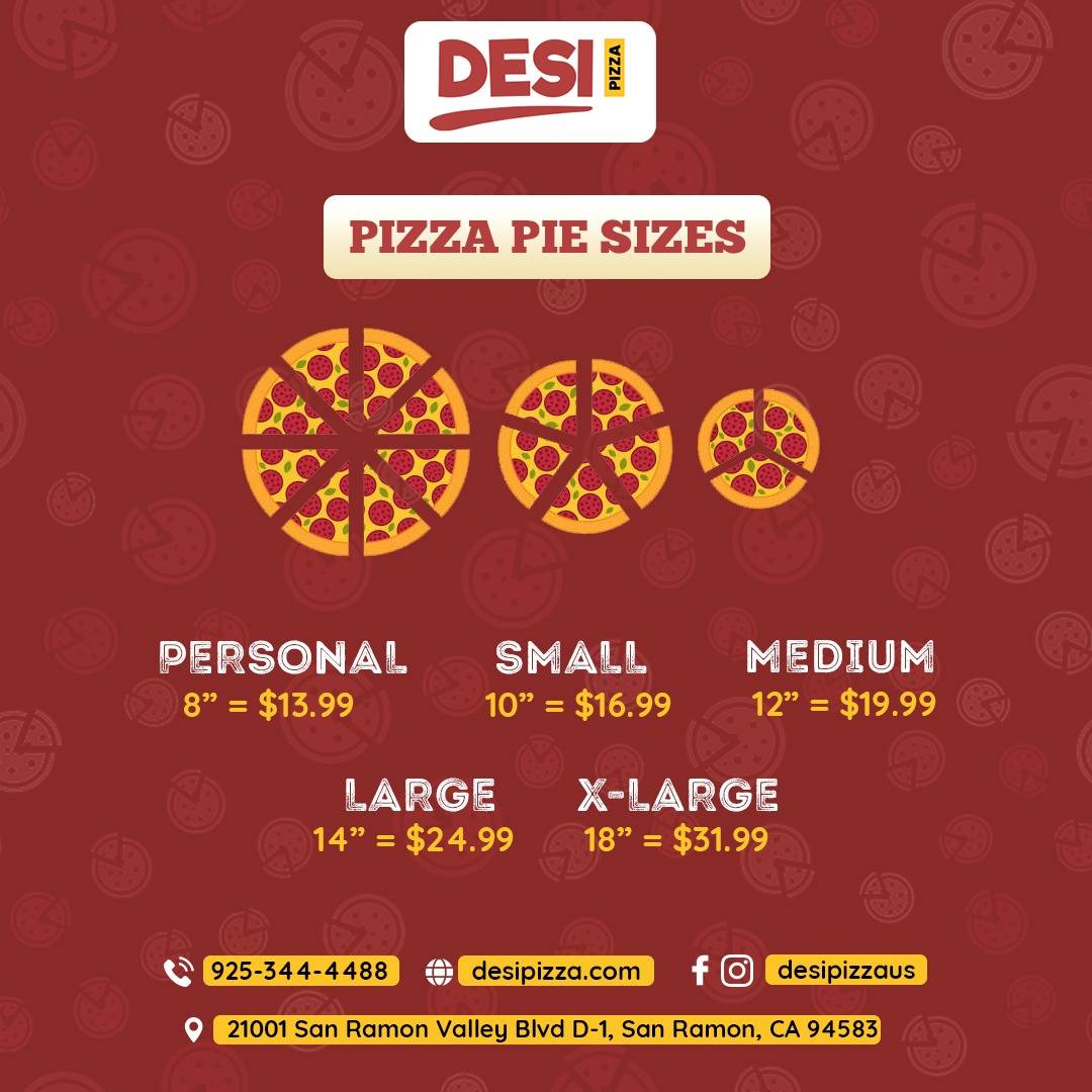 Desi Pizza меню
