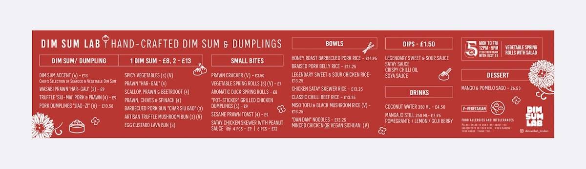 Dim Sum Lab меню
