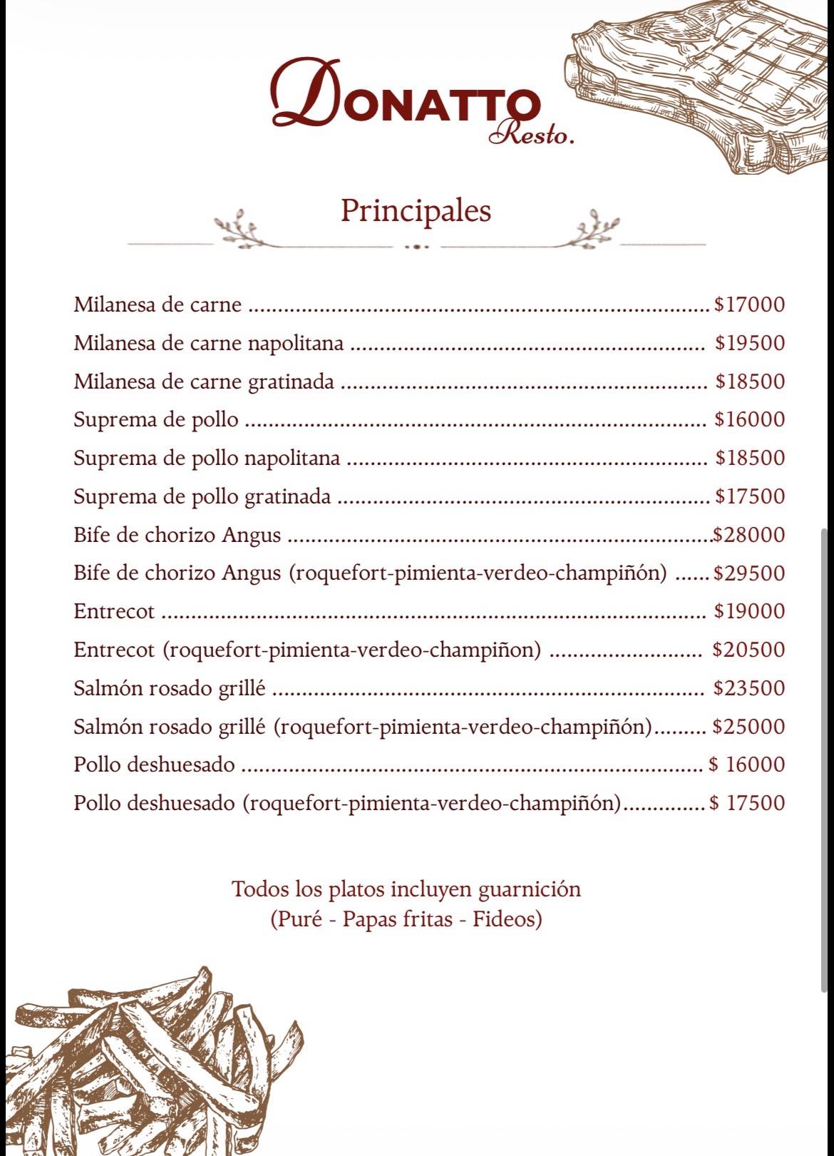 Donatto RESTO меню