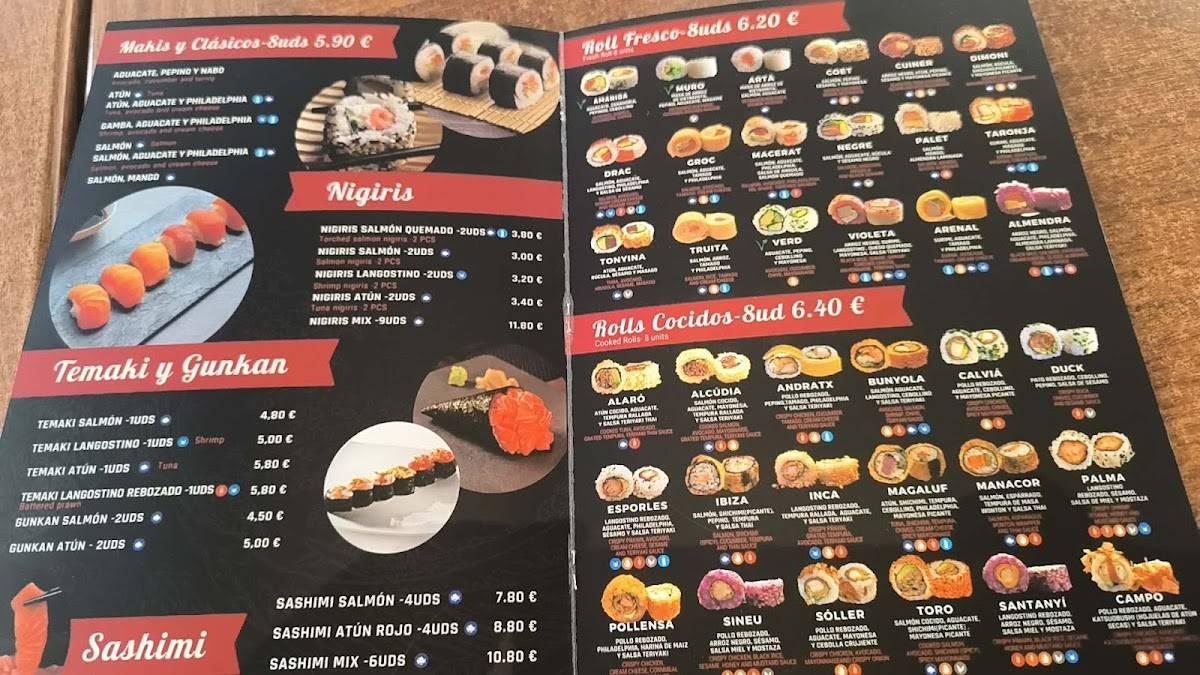 Dragon Sushi Inca меню