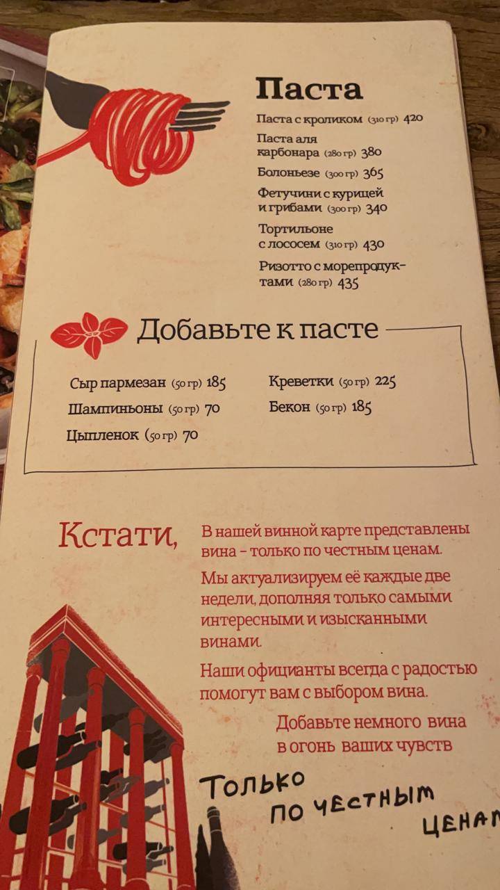 Drovamuka меню